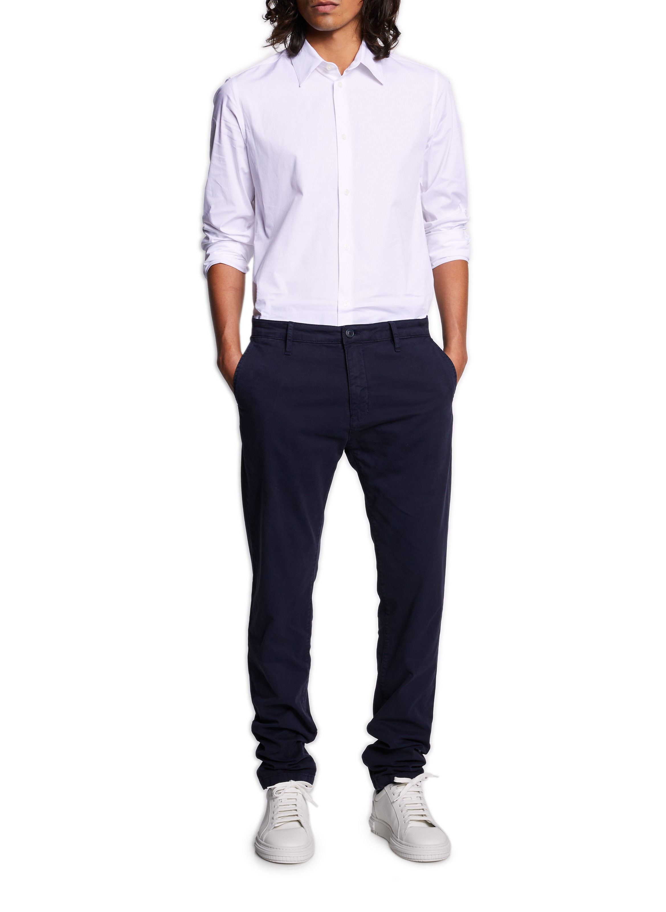 Chemise slim en coton  AU PRINTEMPS PARIS Blanc