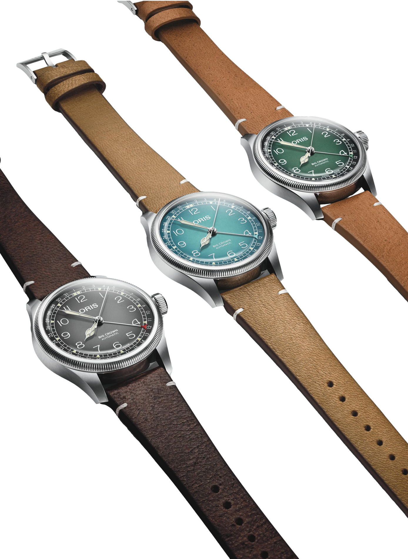 Montre automatique Oris Big Crown Cervo Volante en cuir ORIS Vert