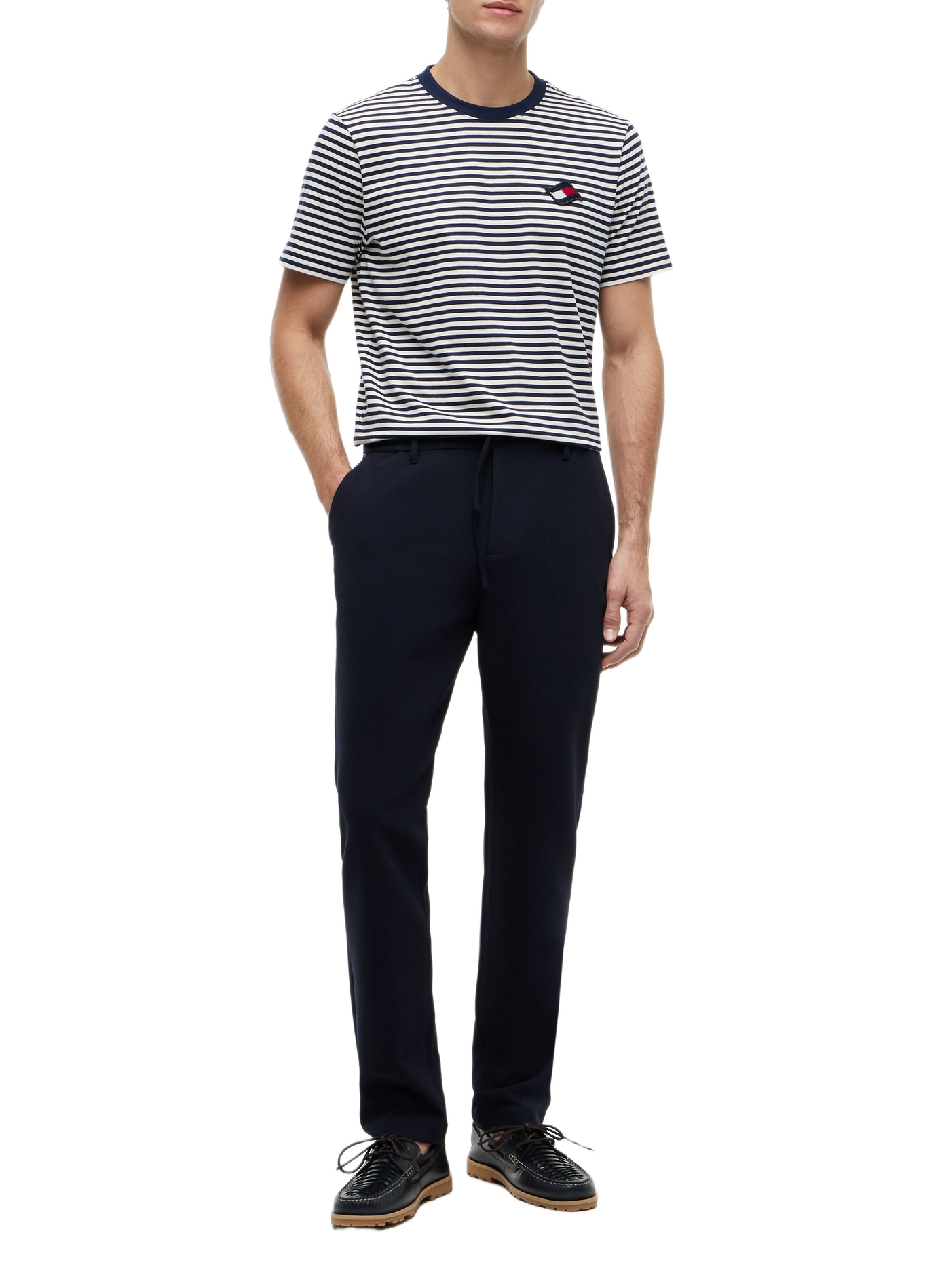 Gestreiftes T-Shirt mit kurzen Ärmeln aus Baumwolle TOMMY HILFIGER Mehrfarbig