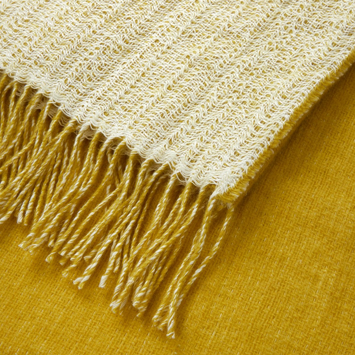 Plaid en lin, mysore YVES DELORME Jaune