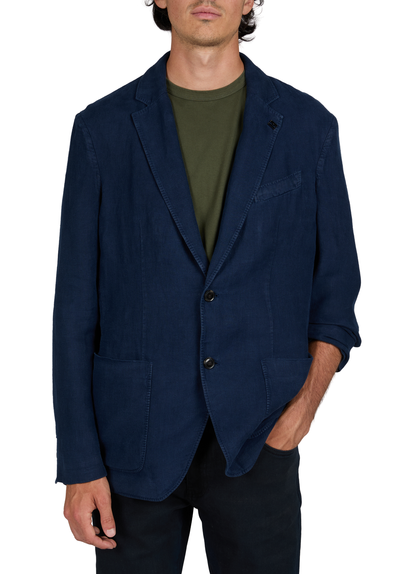 Gerade Leinenblazer TOMMY HILFIGER Blau