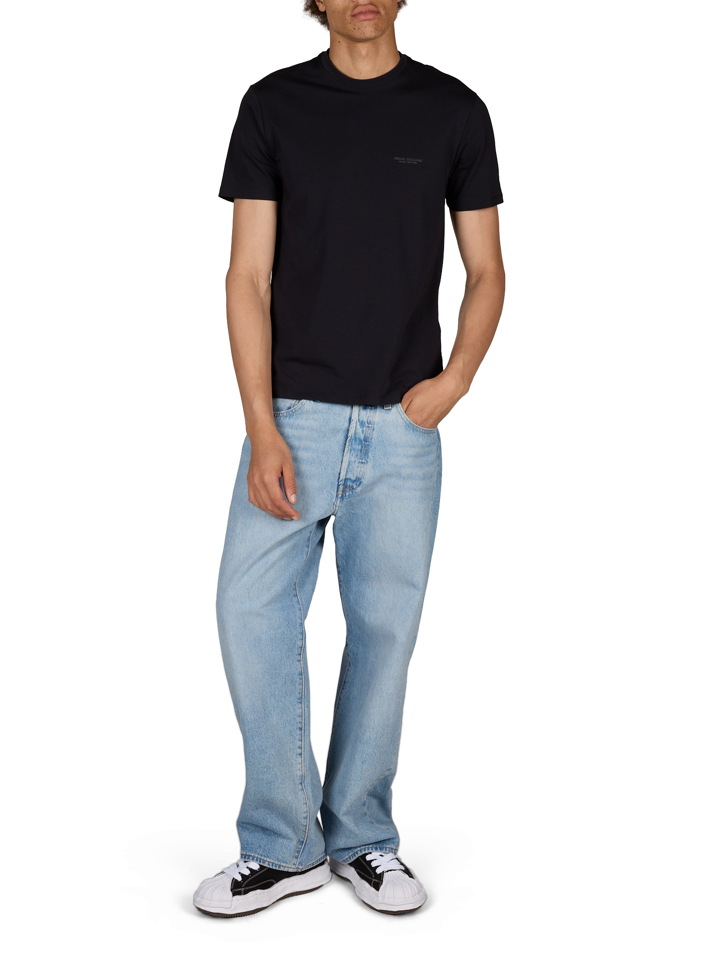 Katoenen T-shirt ARMANI EXCHANGE Blauw