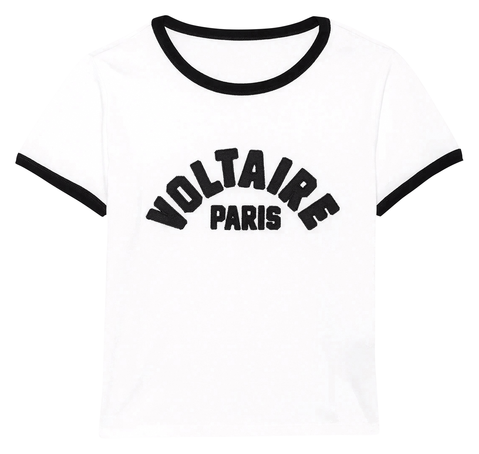 Rechte T-shirt met geborduurde katoenen alys ZADIG&VOLTAIRE Wit