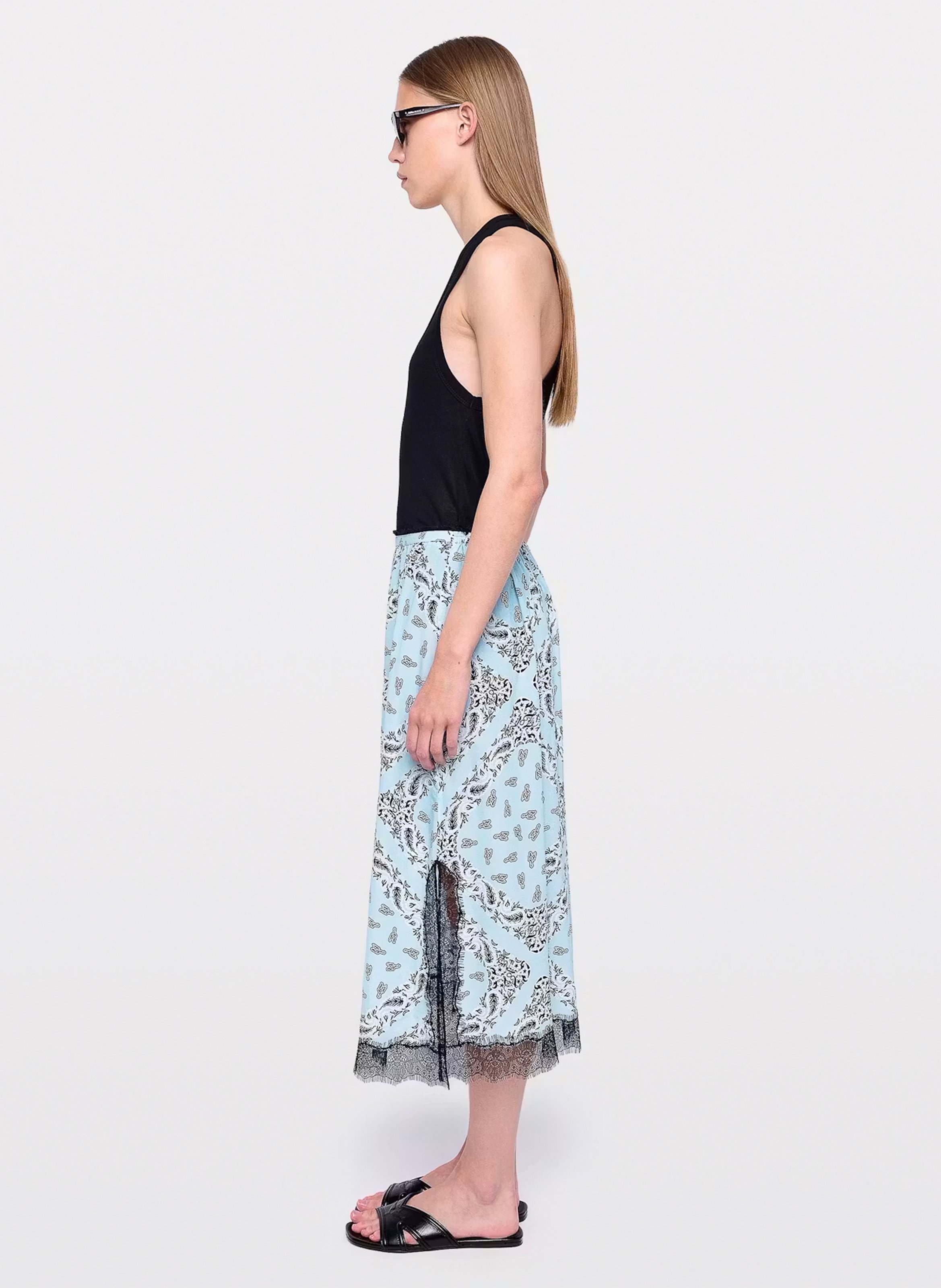 Jupe longue imprimée jarvis ZADIG&VOLTAIRE Bleu