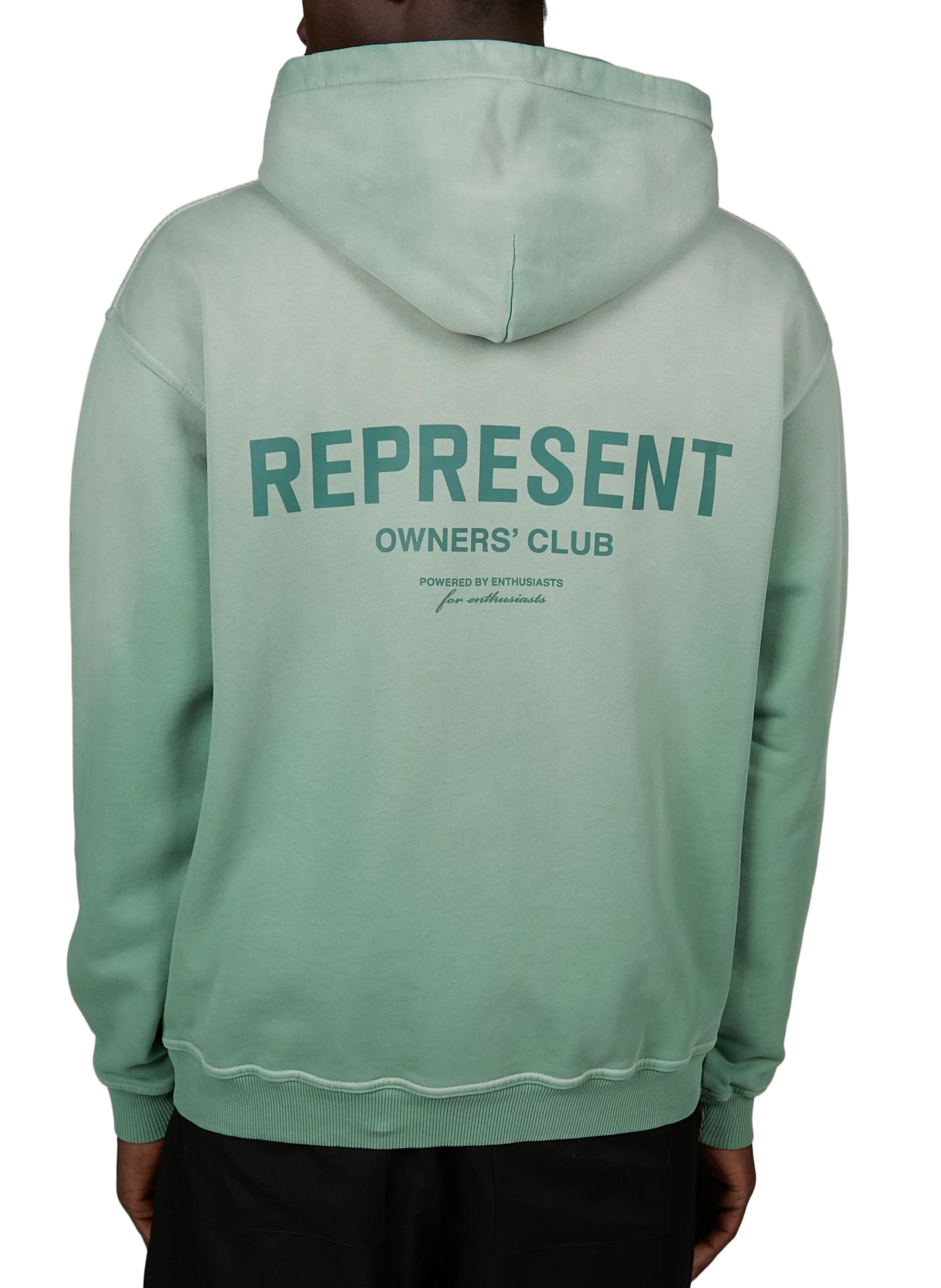 Oversized printed hoodie with hood REPRESENT Green