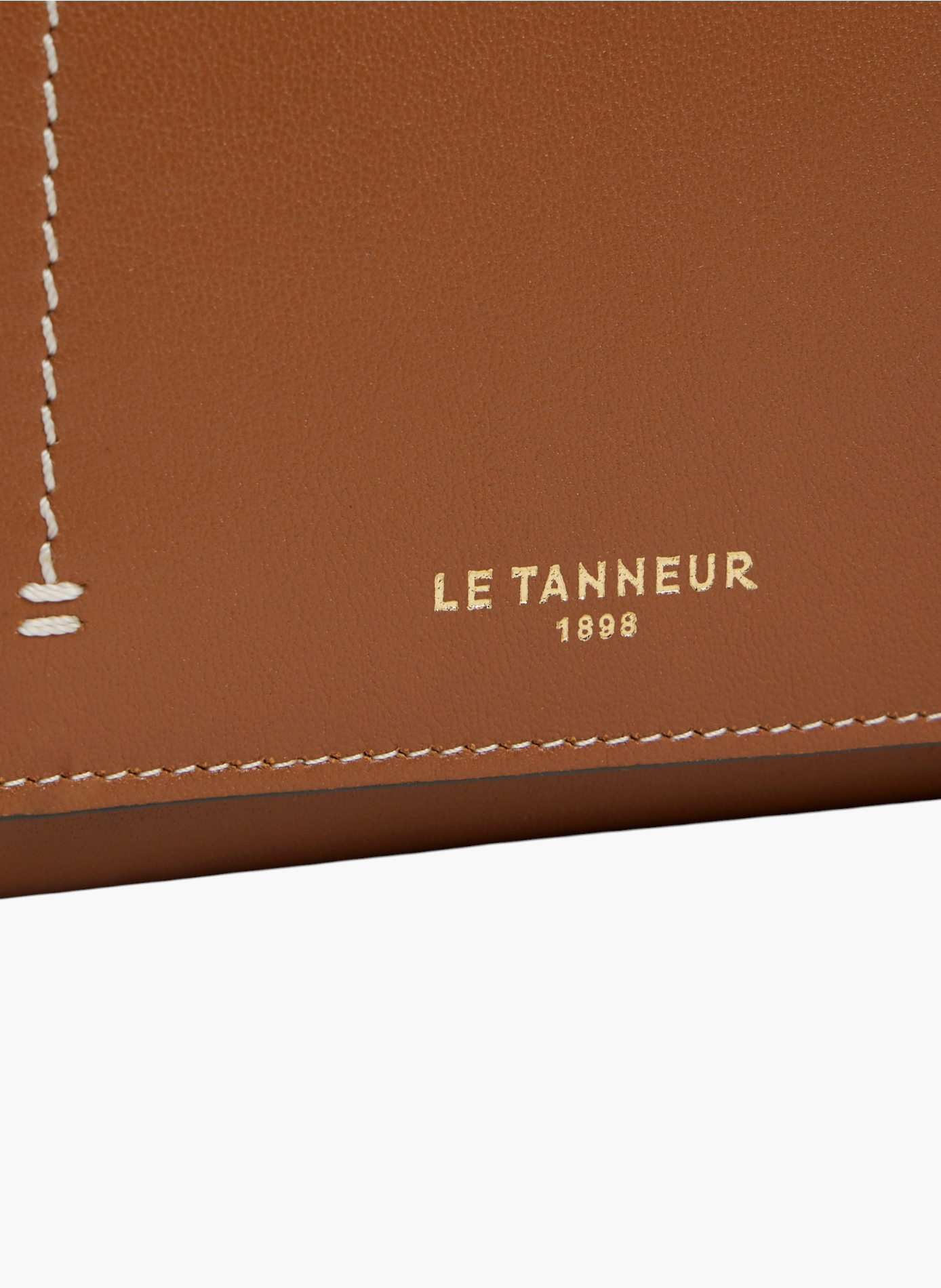 Petit portefeuille à rabat louison en cuir lisse LE TANNEUR Marron