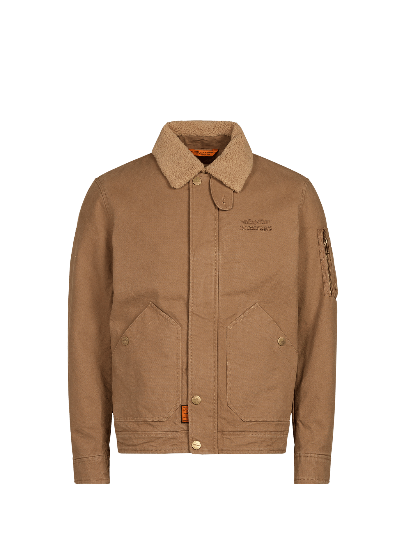 Veste droite Grayton en coton BOMBERS ORIGINAL Marron