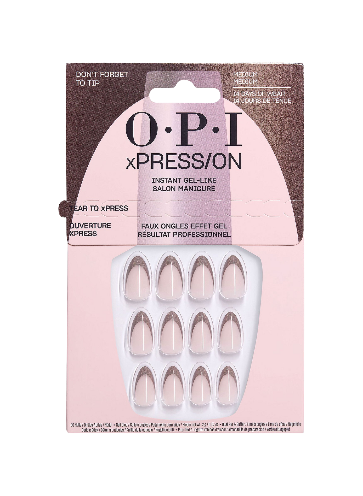 No olvides dejar propina - xPress/On OPI Rose clair & marron