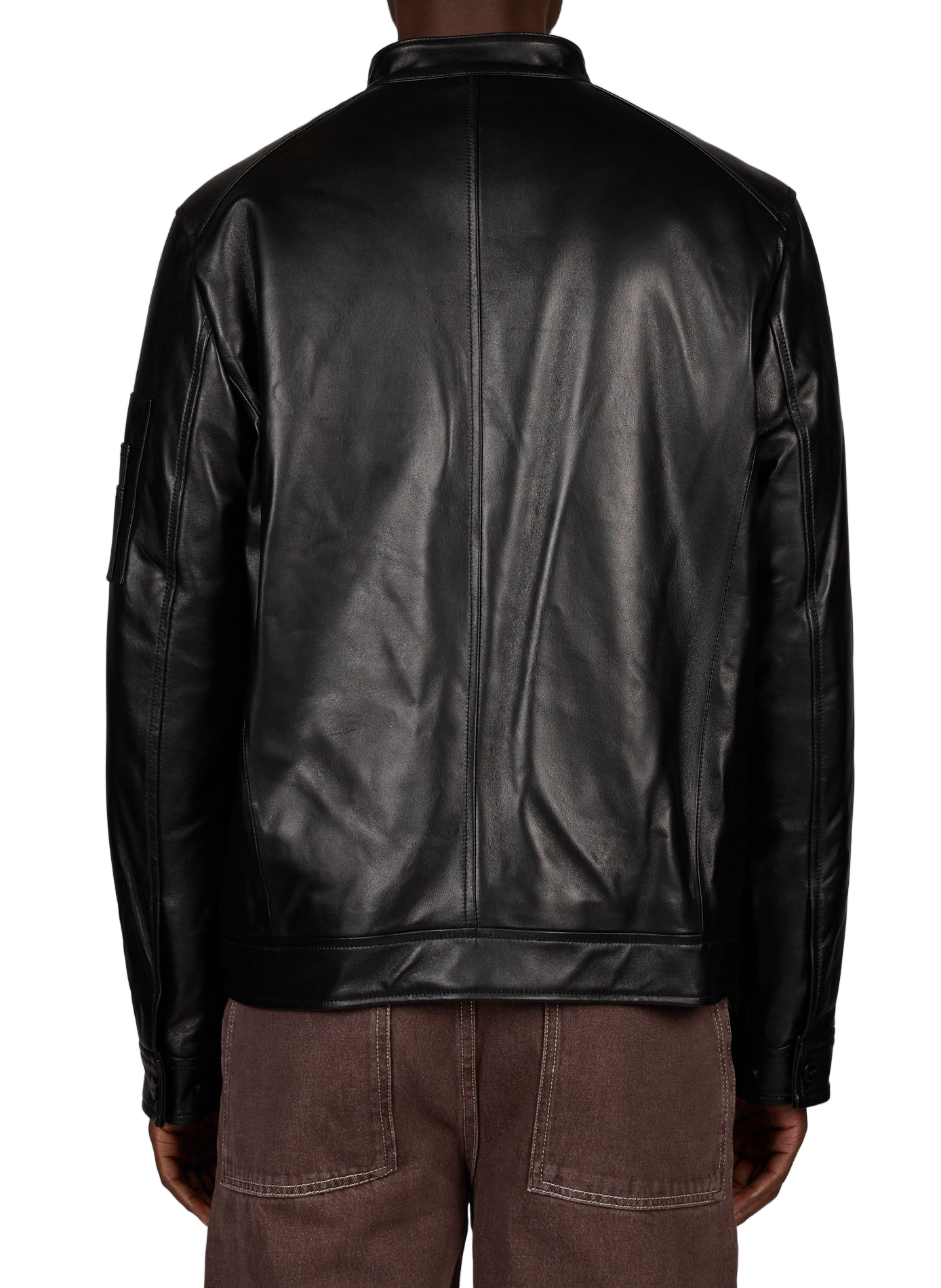 Blouson droit Blaketon en cuir  BOMBERS ORIGINAL Noir