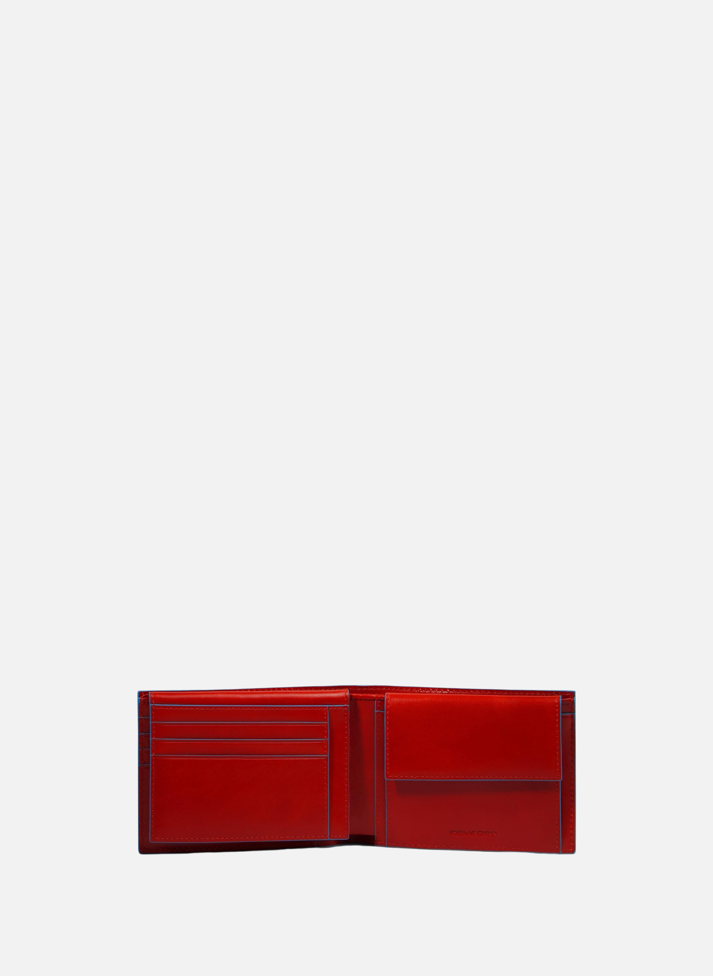 Men’s wallet with flip up id window PIQUADRO Brown
