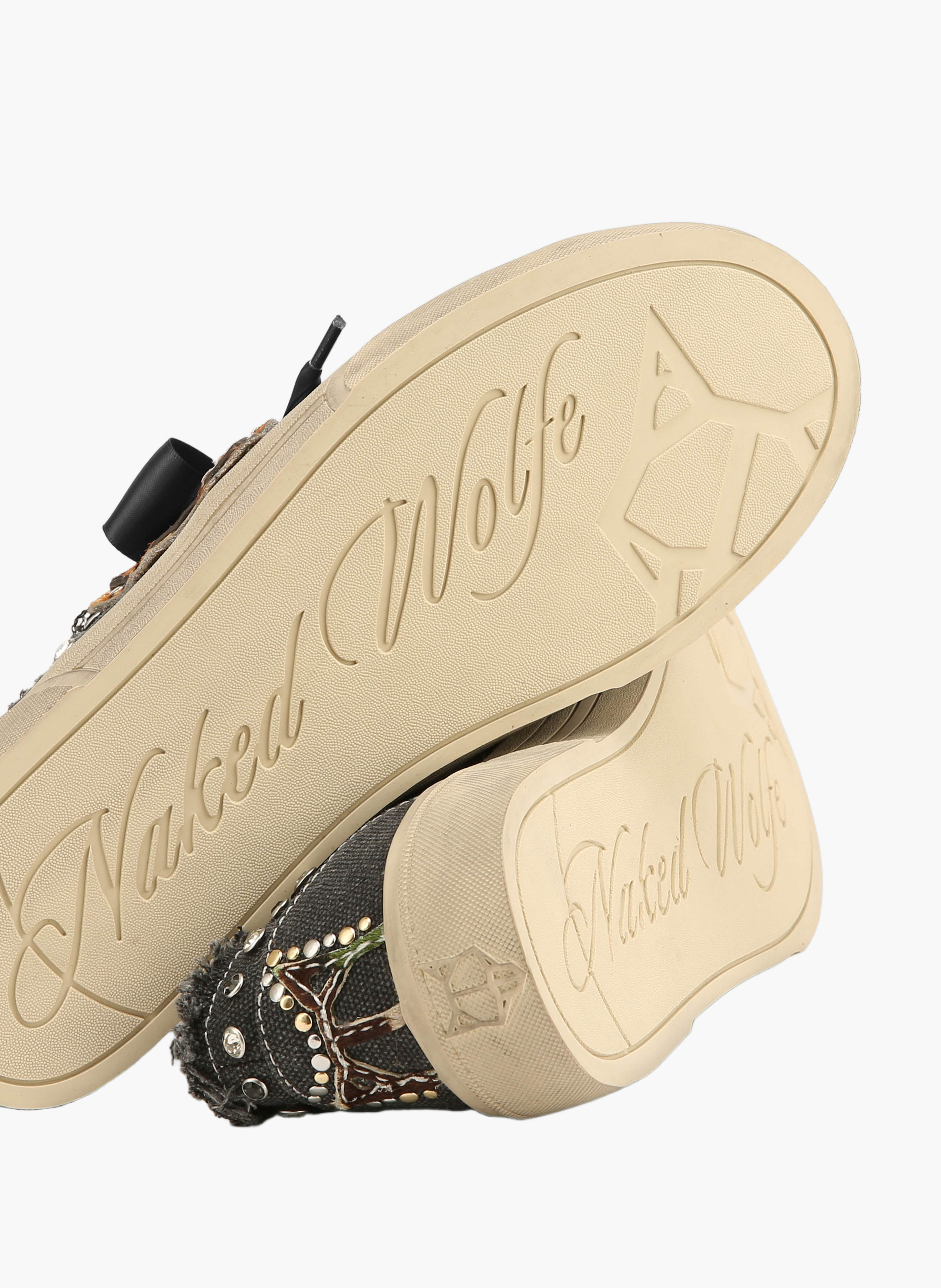 Mission-sneakers van canvas NAKED WOLFE Zwart