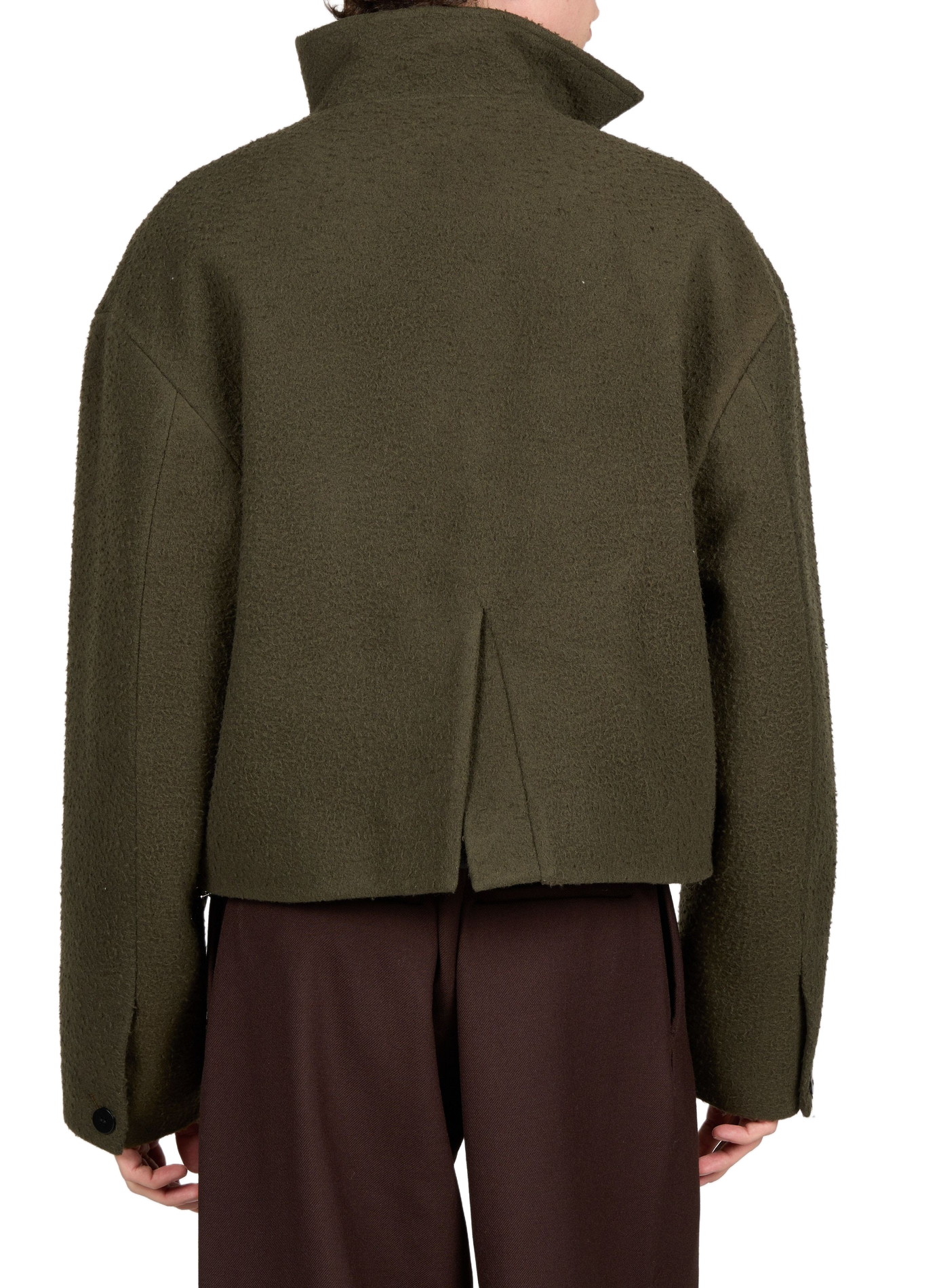 Oversized wool-blend jacket SEAN SUEN Green
