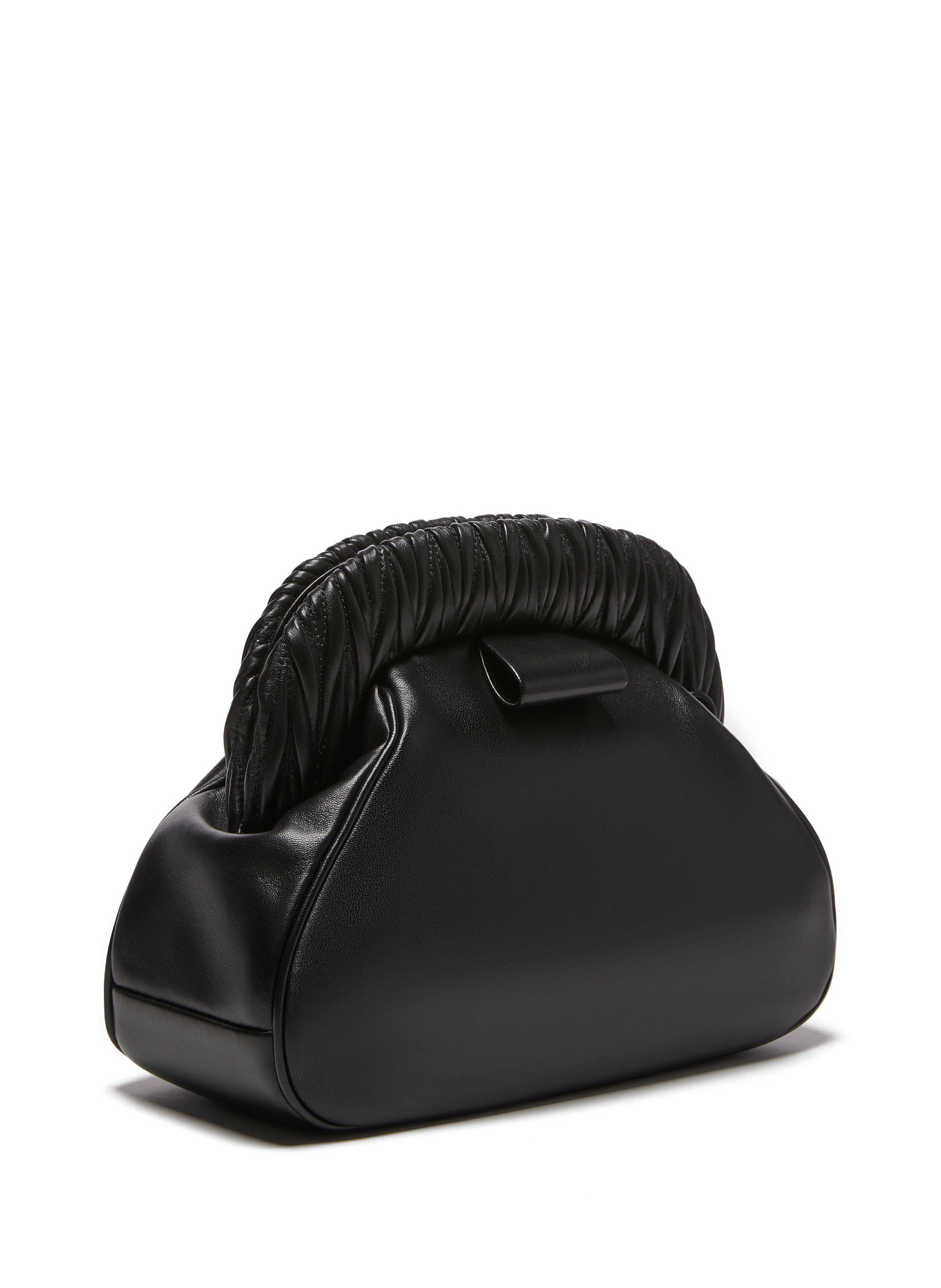 Pochette en cuir nappa matelassé