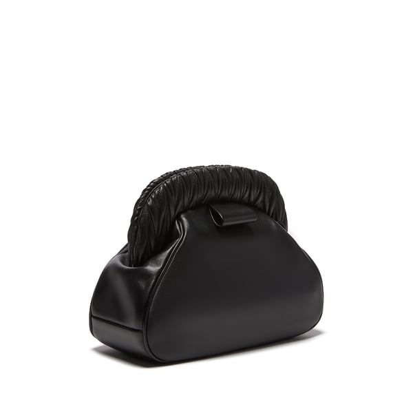 Pochette en cuir nappa matelassé