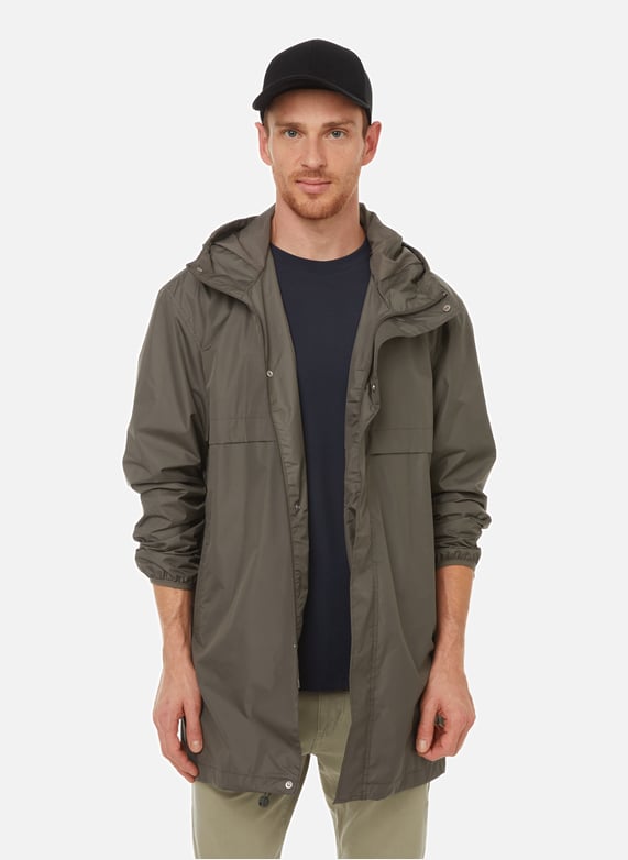 Green Hooded raincoat