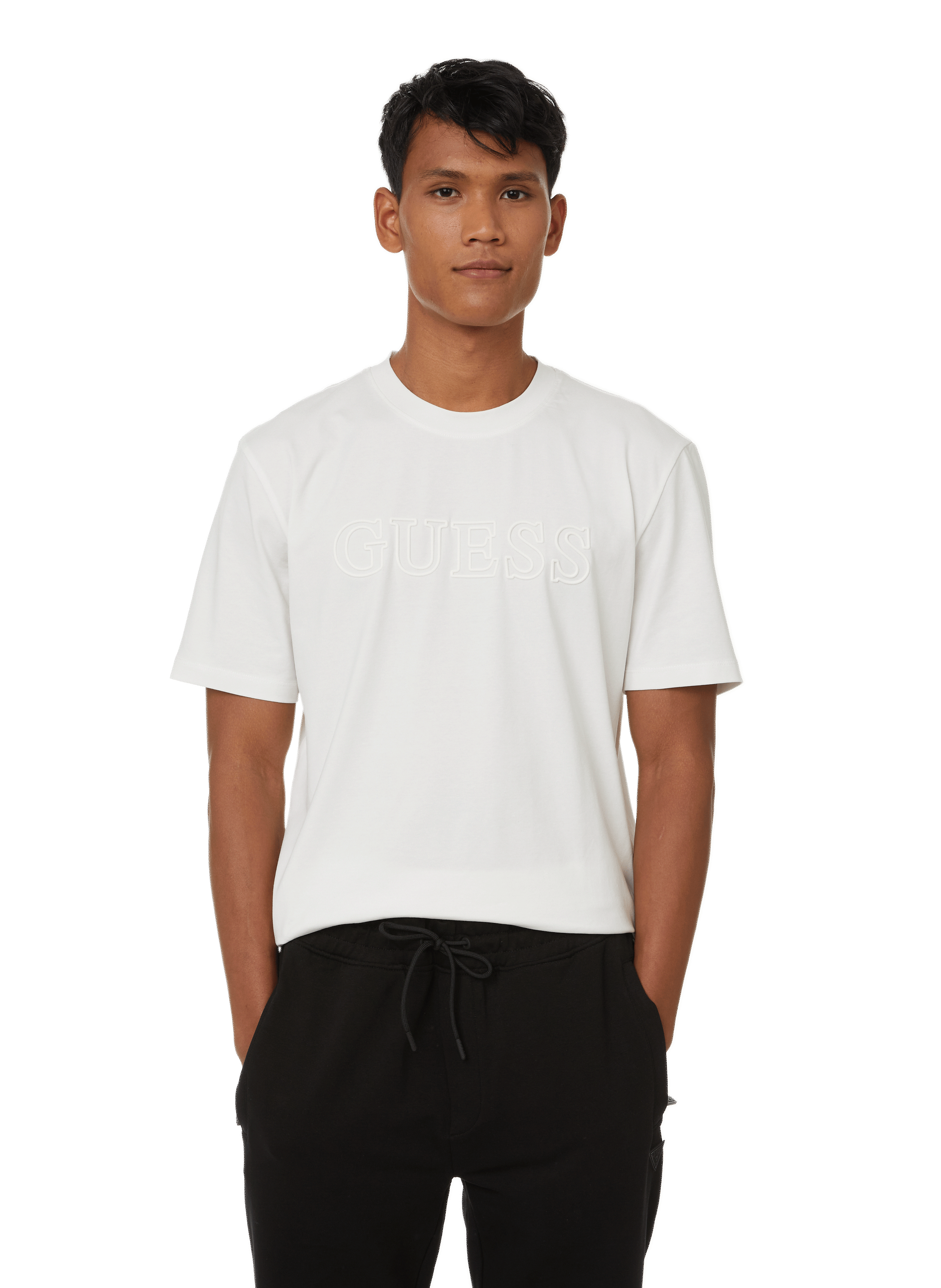 GUESS Cotton T-shirt Beige