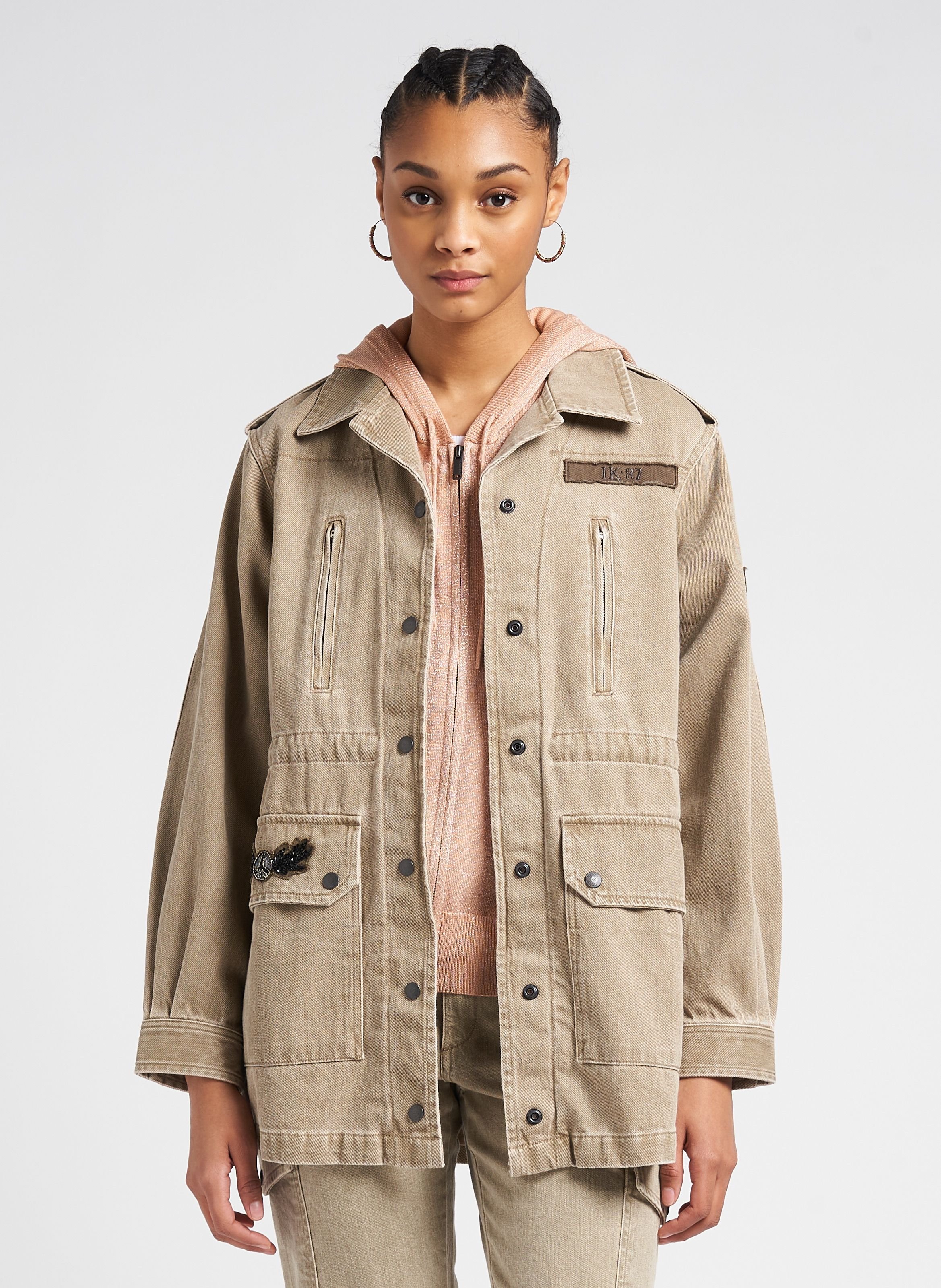 Veste droite en coton