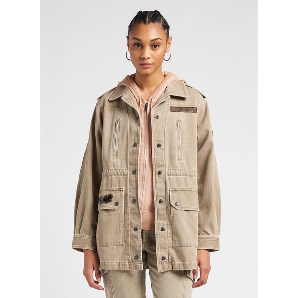 Veste droite en coton