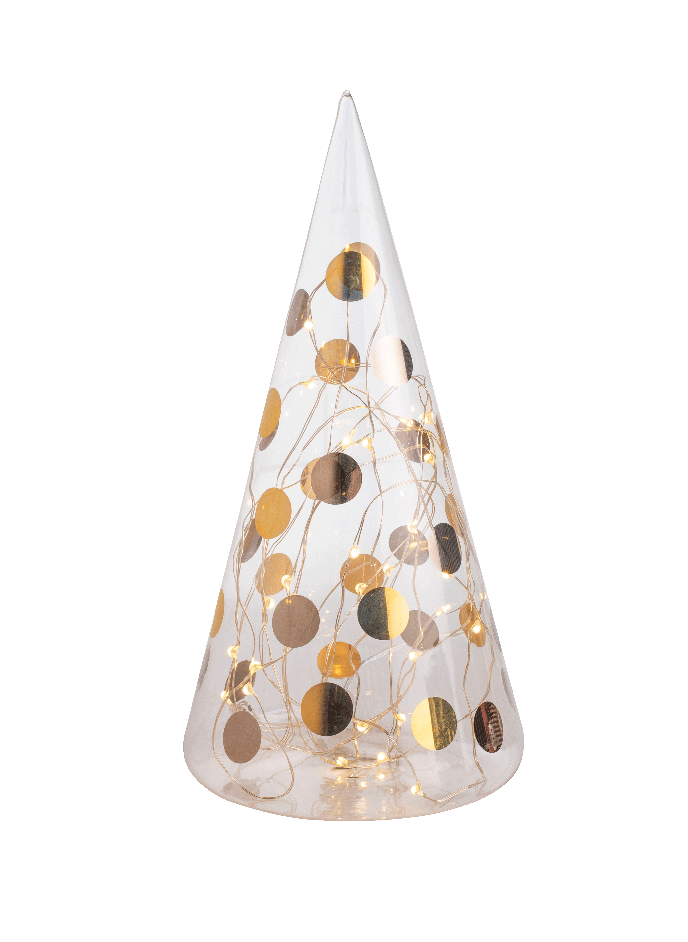 Sapin lumineux en verre motif pois RADER Transparent