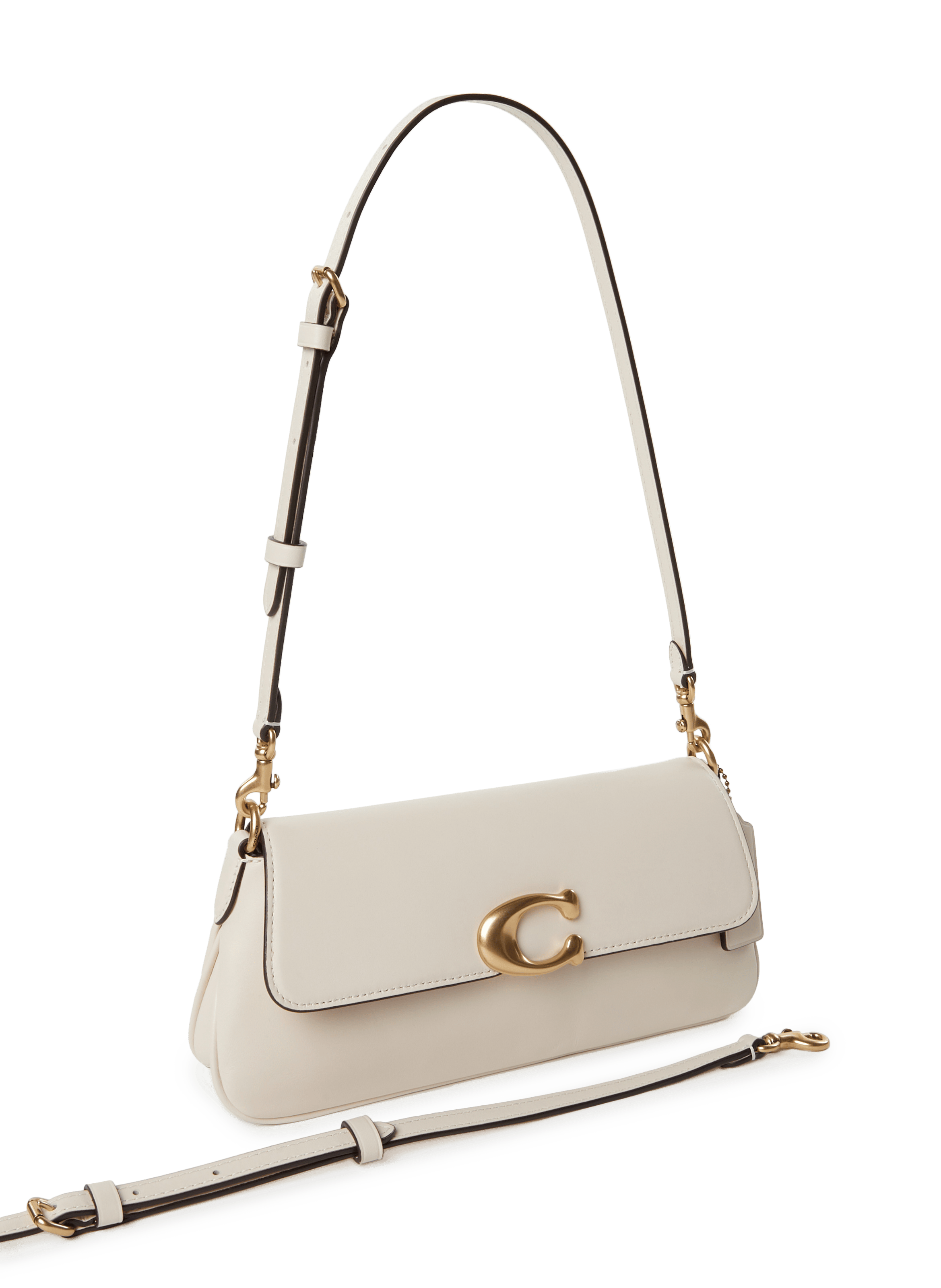 Jet leather handbag COACH Beige
