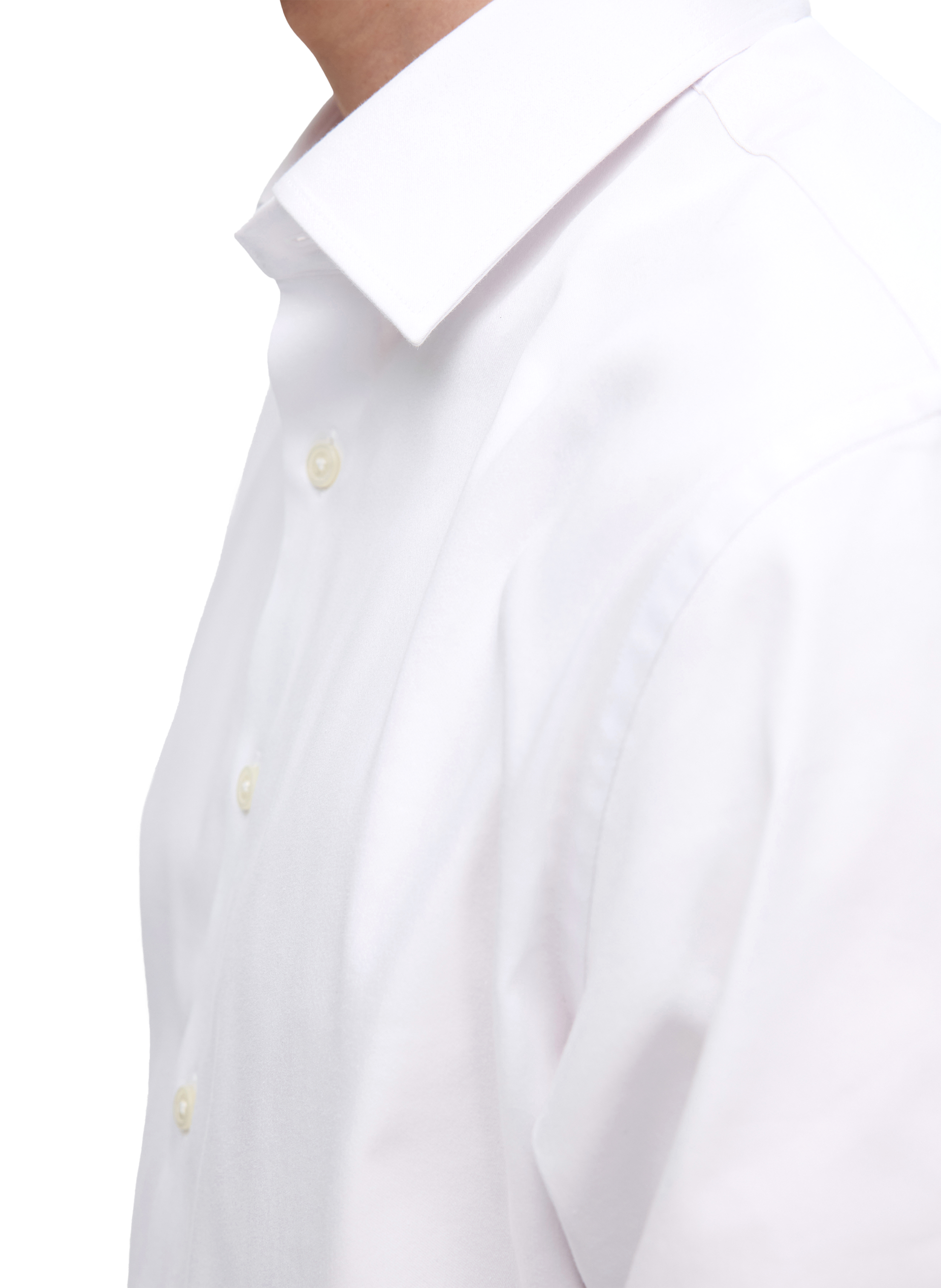 Slim shirt in blended organic cotton SELECTED White