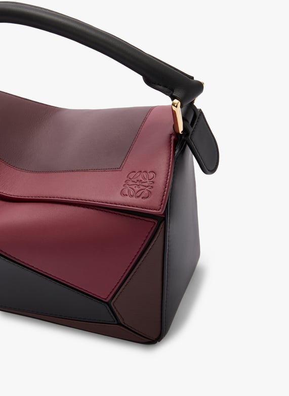 Petit sac Puzzle en cuir de veau - LOEWE x Albers | Noir by LOEWE Petit sac Puzzle en cuir de veau - LOEWE x Albers Noir