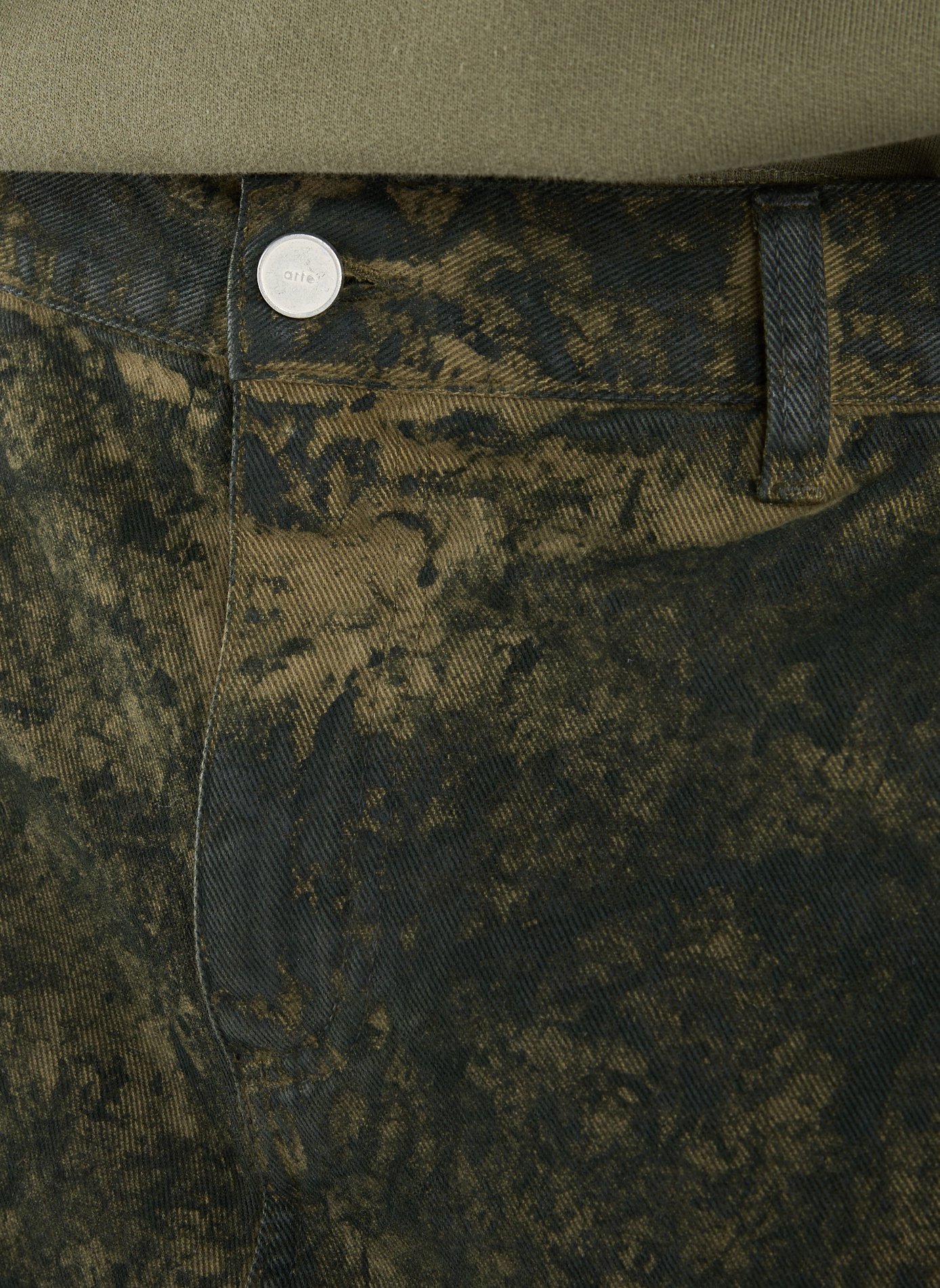 Cargo pants with paint effect ARTE ANTWERP Khaki