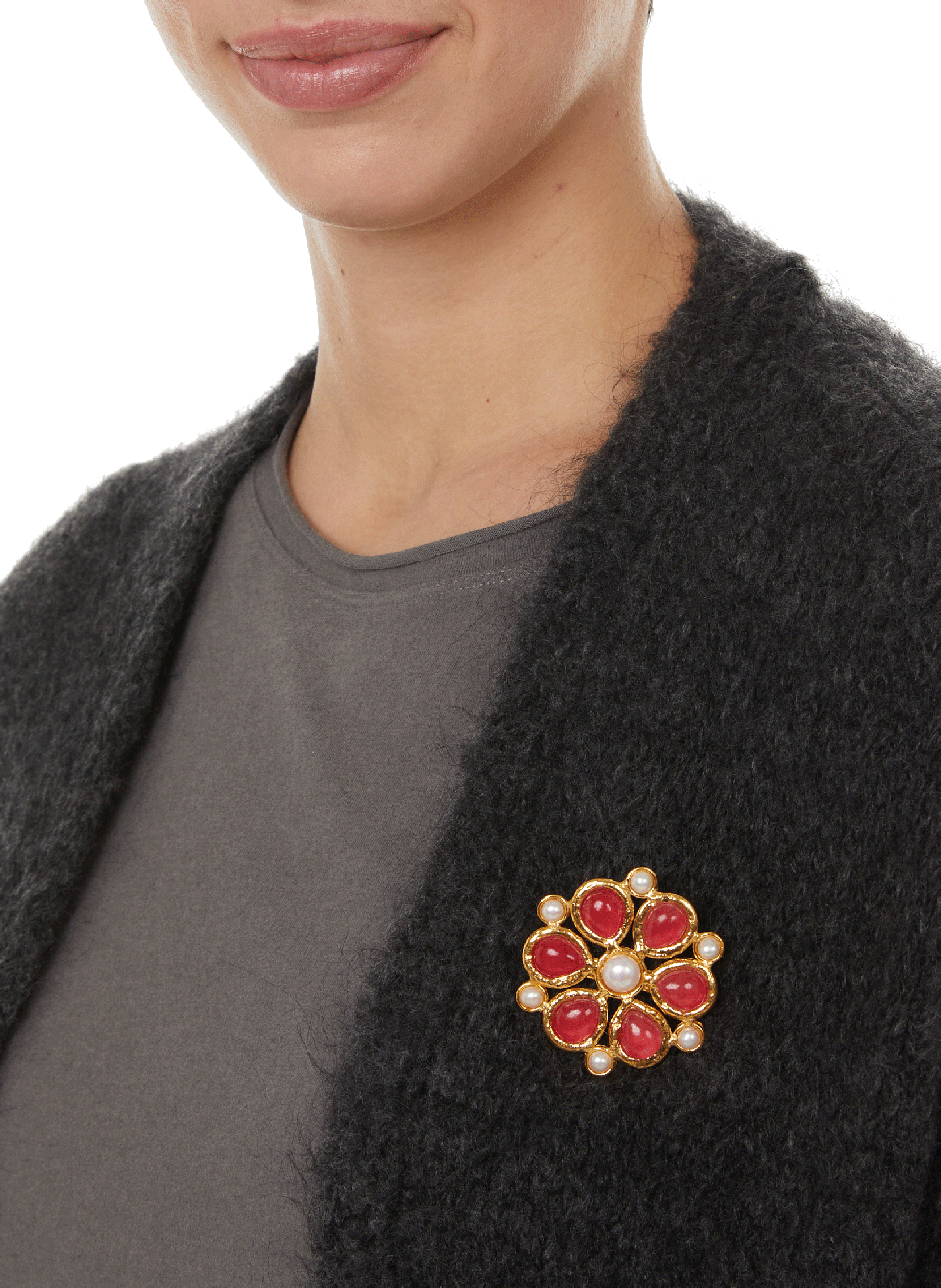 Broche Rosace SYLVIA TOLEDANO Rose