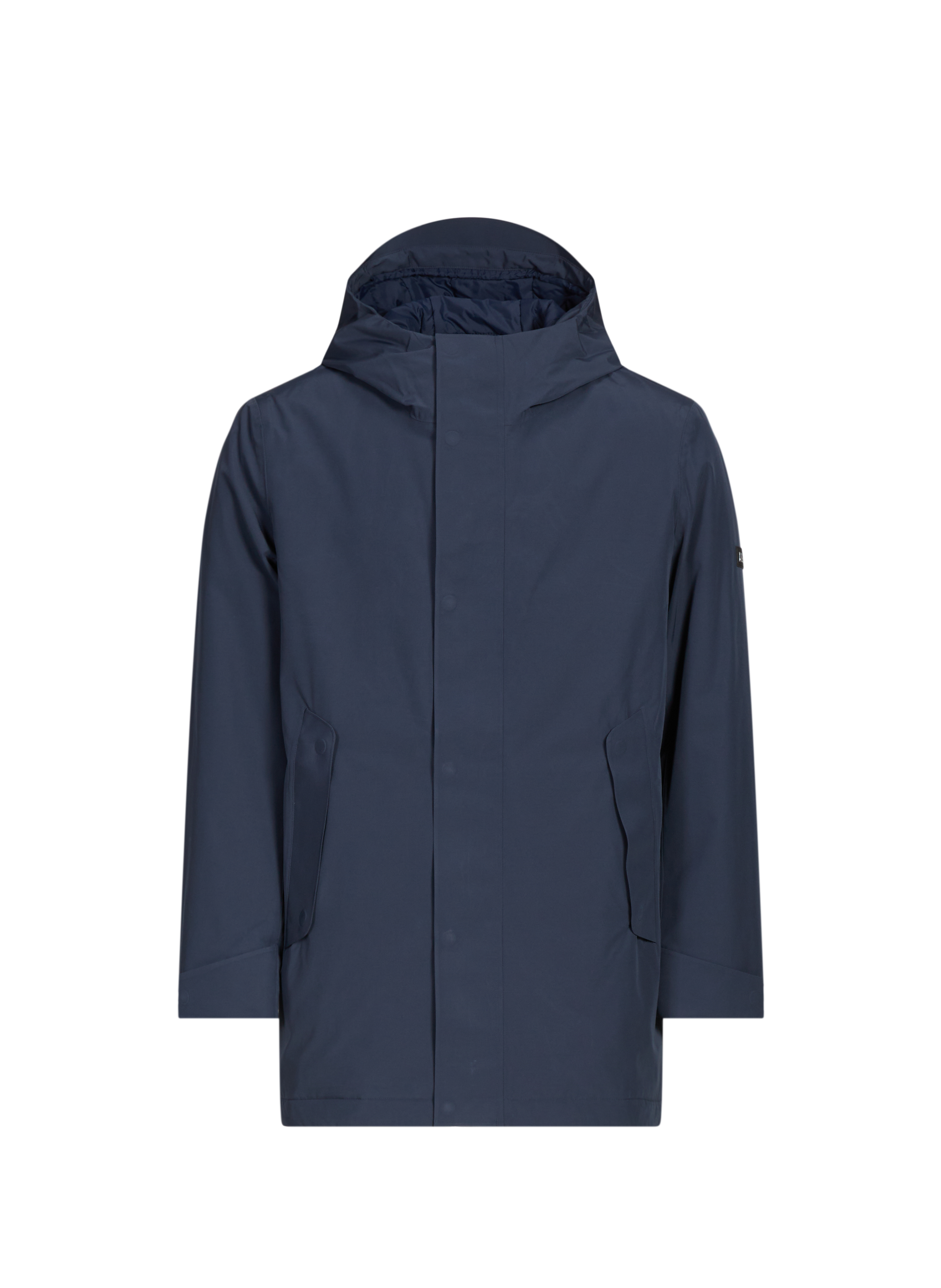 AIGLE Mid-length straight parka with hood MTD Blue