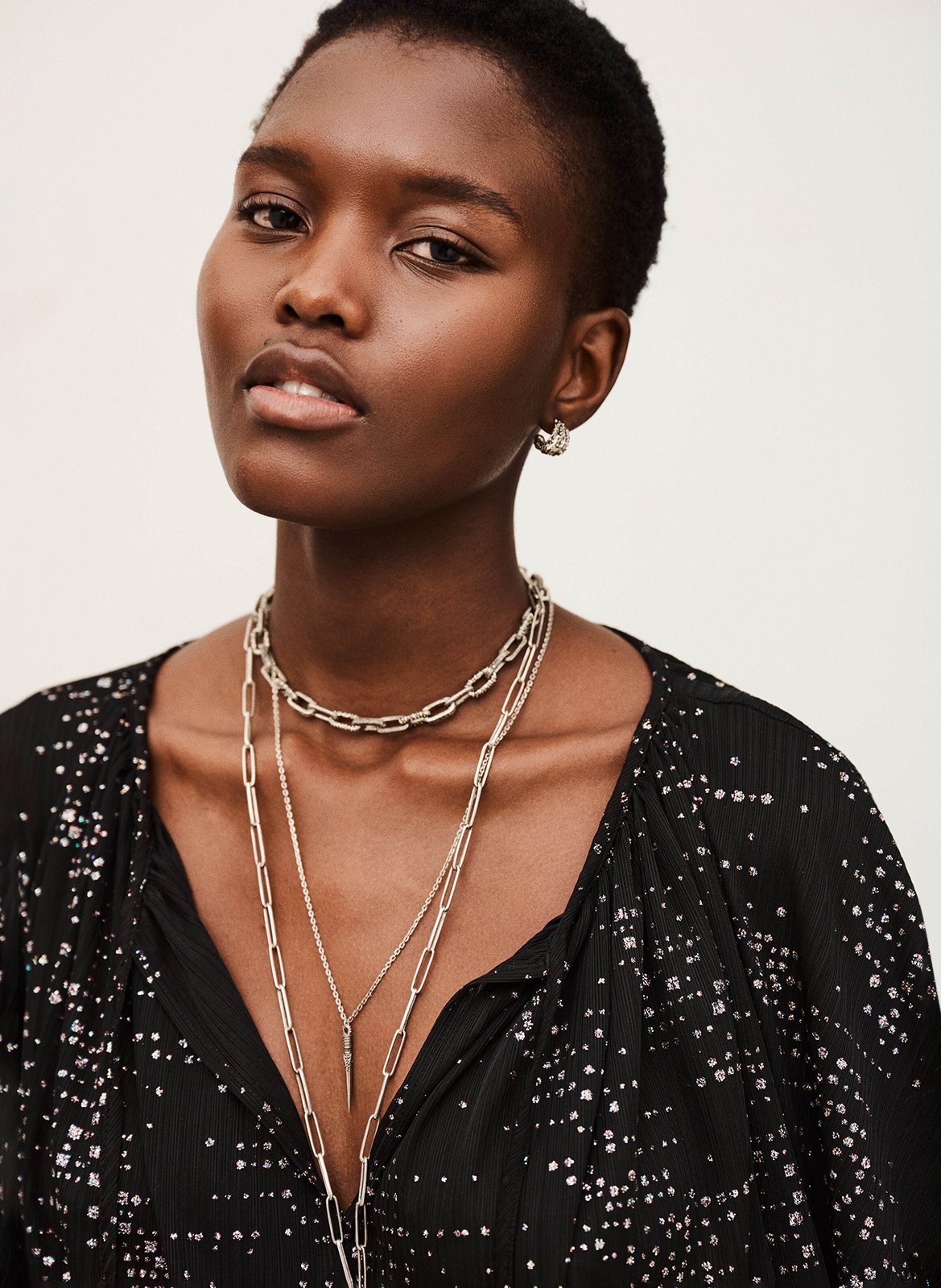 Blouse ample à détail brillant torny BA&SH Noir