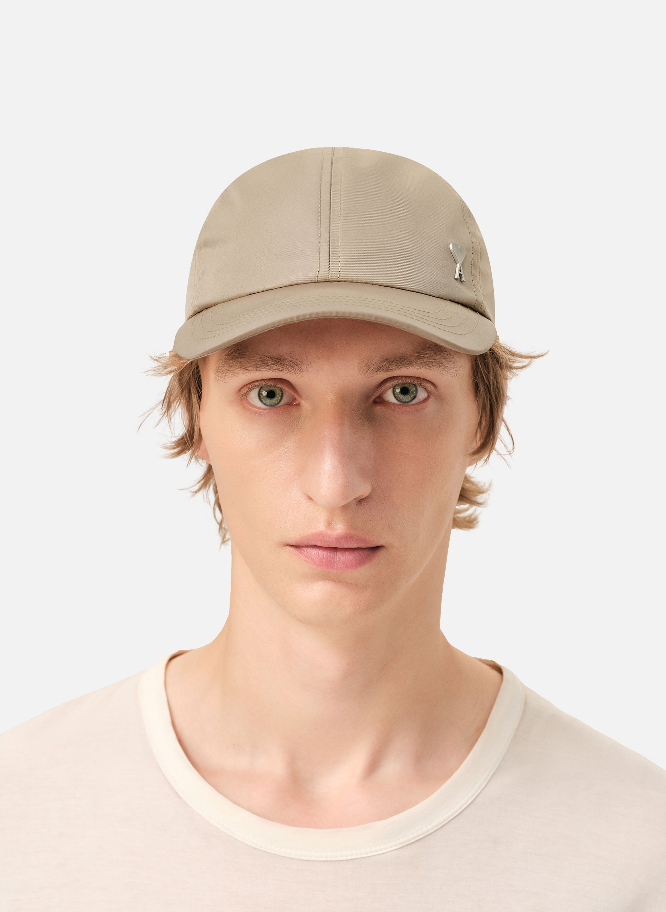 Casquette rivet ami de coeur unisexe en nylon AMI PARIS Beige