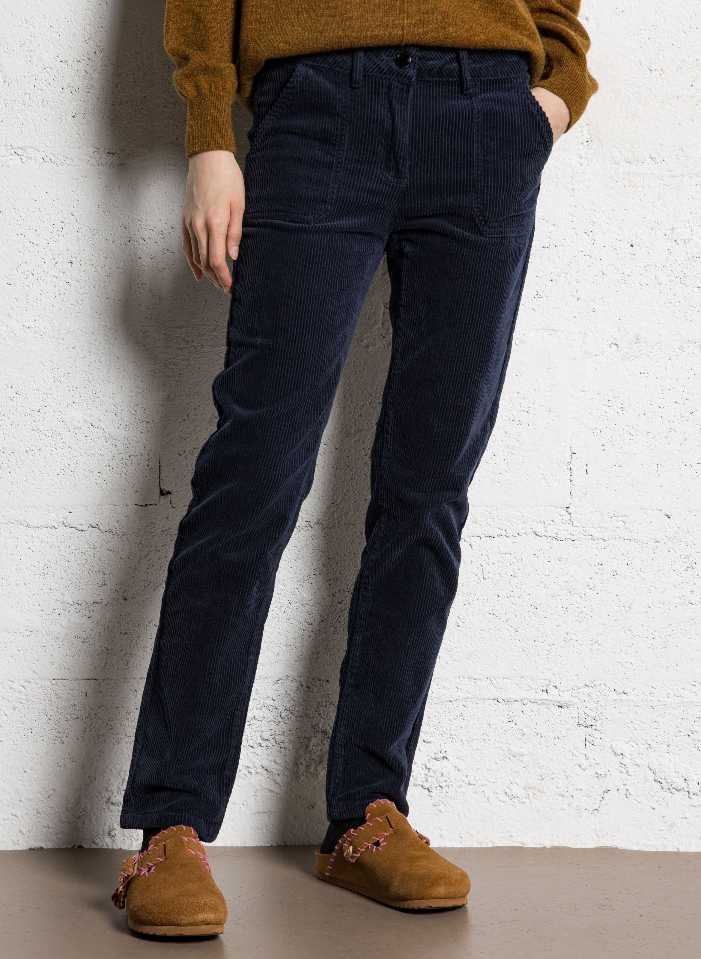 Pantalon chino en coton mélangé nalla MAISON 123 Violet