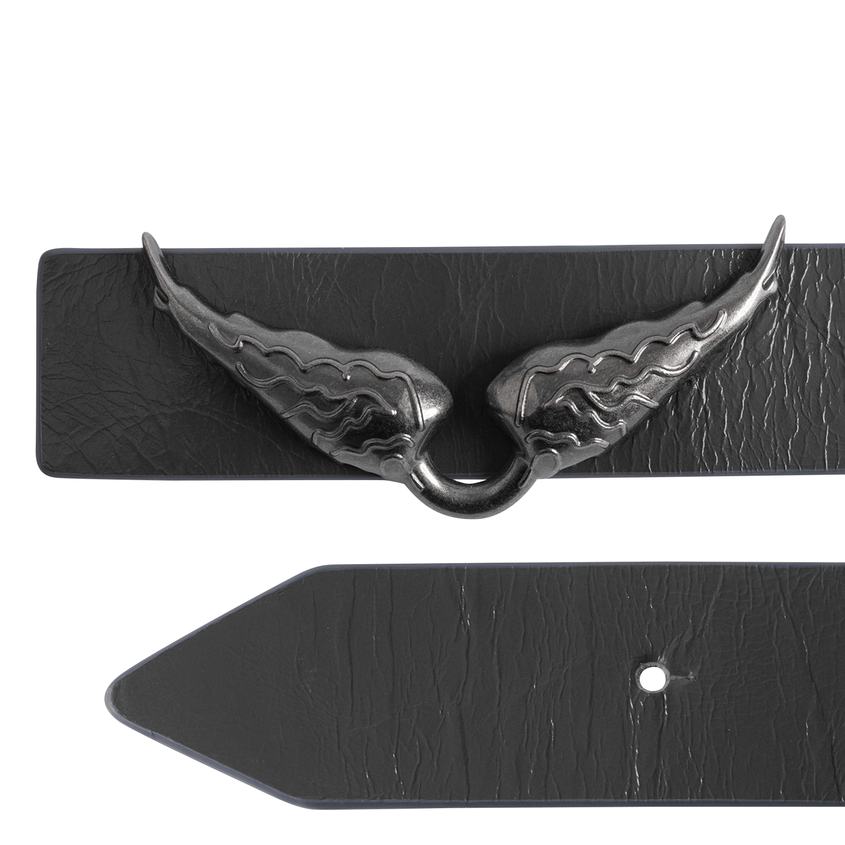 Ceinture réversible en cuir rock ZADIG&VOLTAIRE Gris