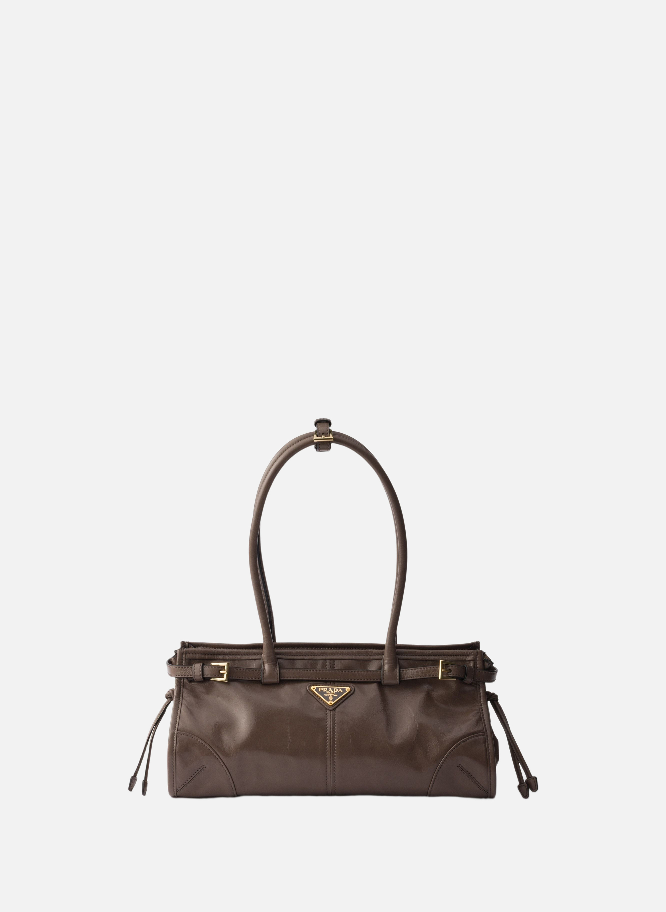 Sac à main prada bonnie en cuir PRADA Gris