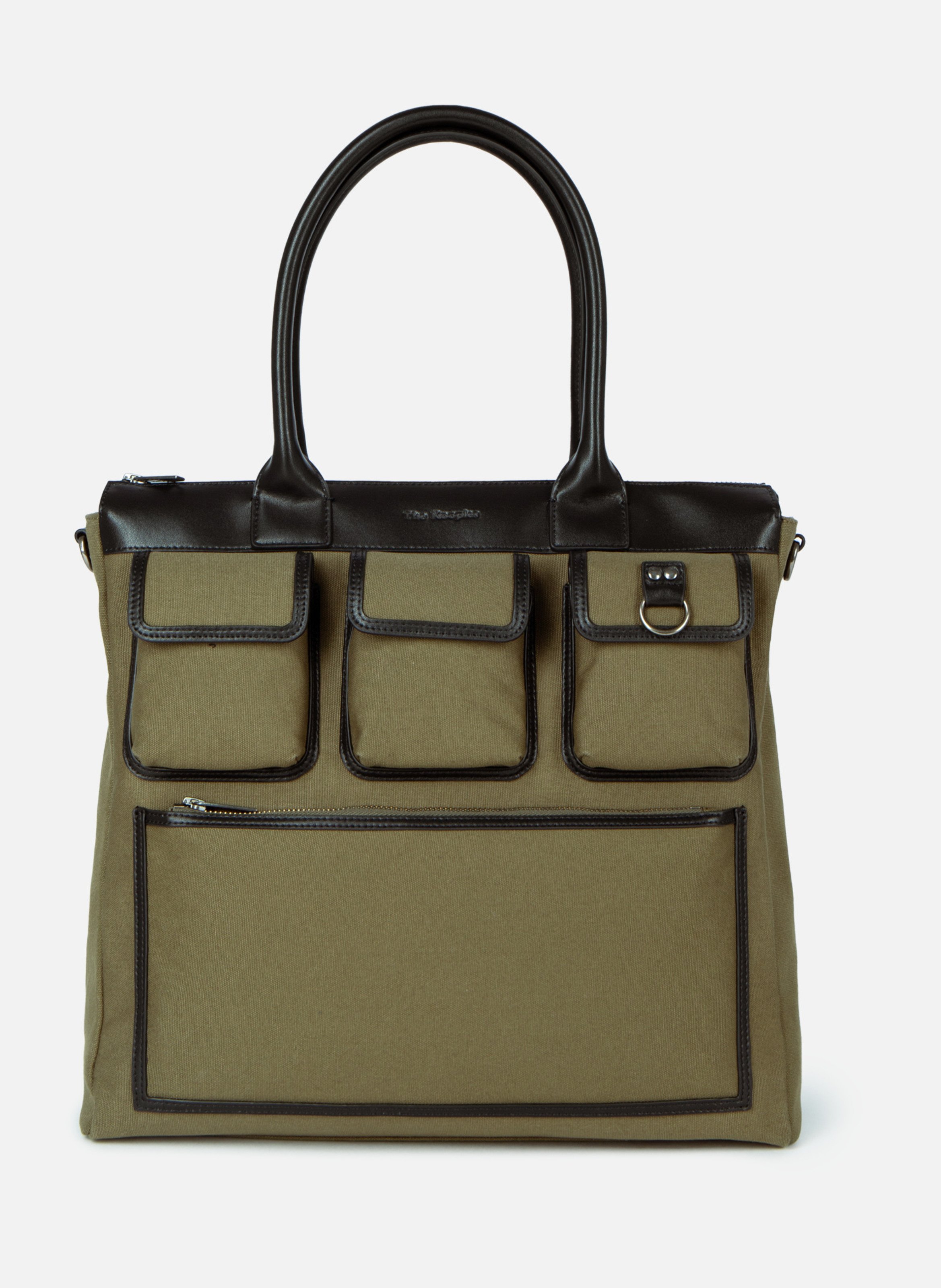 Sac cabas canvas et cuir THE KOOPLES Vert