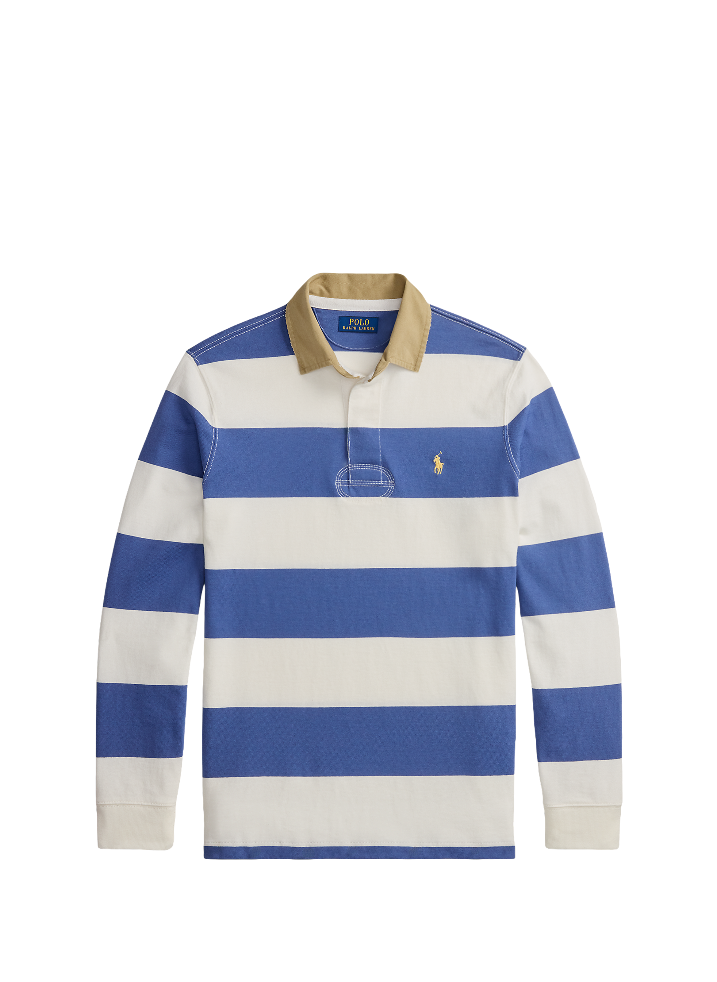 Polo rayé esprit rugby en coton POLO RALPH LAUREN Bleu