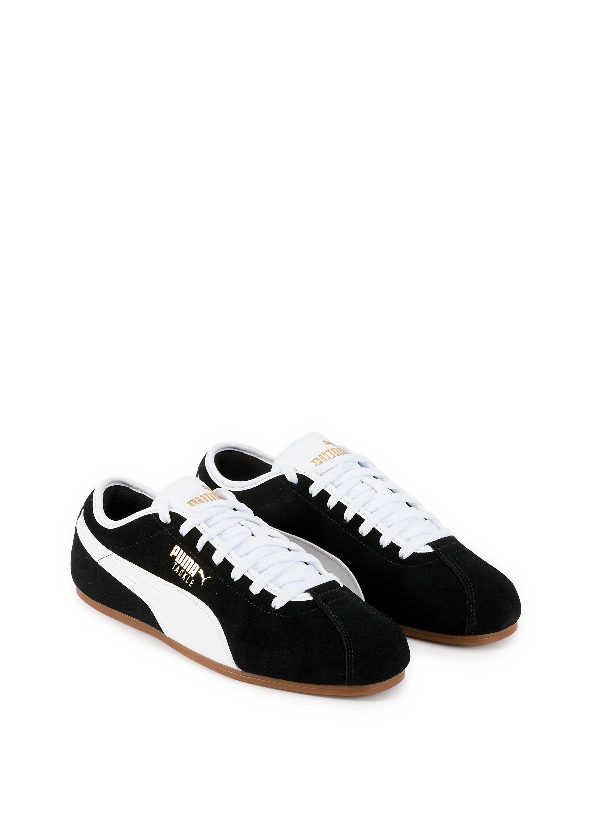 Suede and Mixed Leather Tackle Sneakers PUMA Black