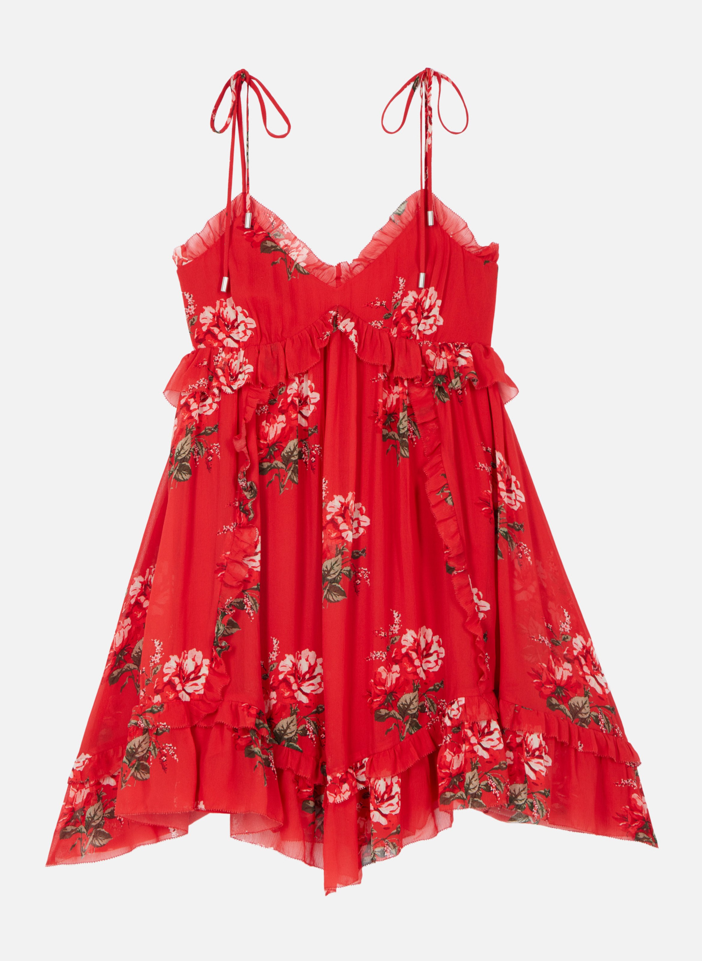 Robe courte imprimé fleuri THE KOOPLES Rouge
