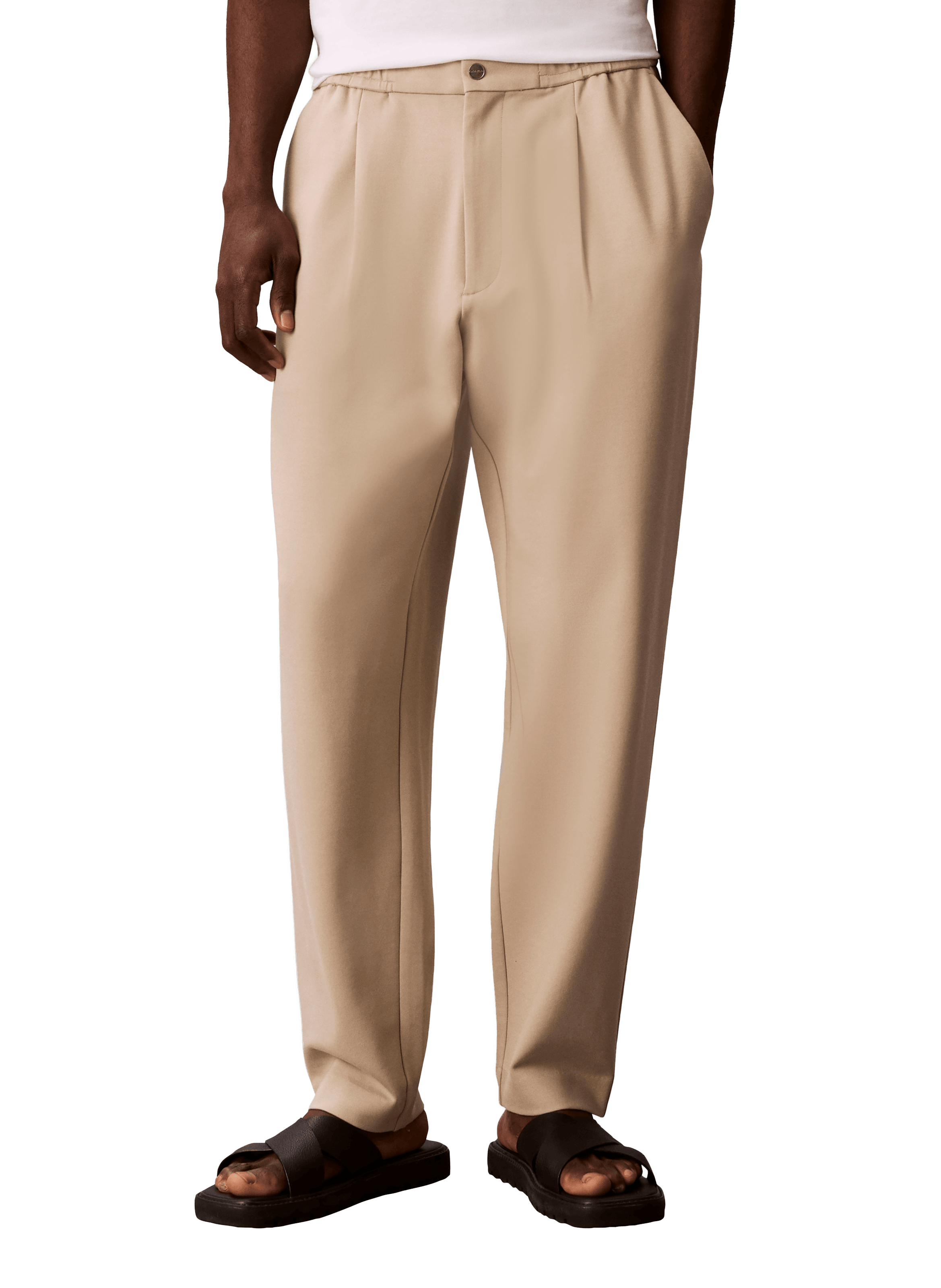 Pantalon slim Tapered fit CALVIN KLEIN Beige