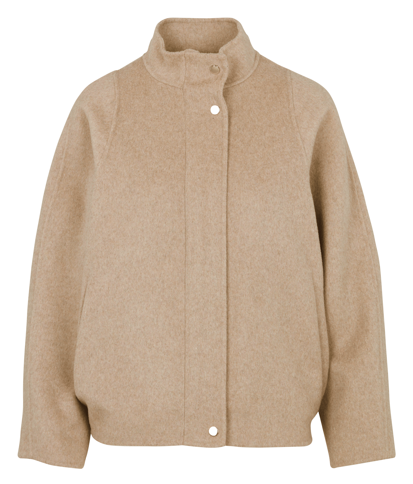 Manteau droit col montant zippé felicity MAISON 123 Gris