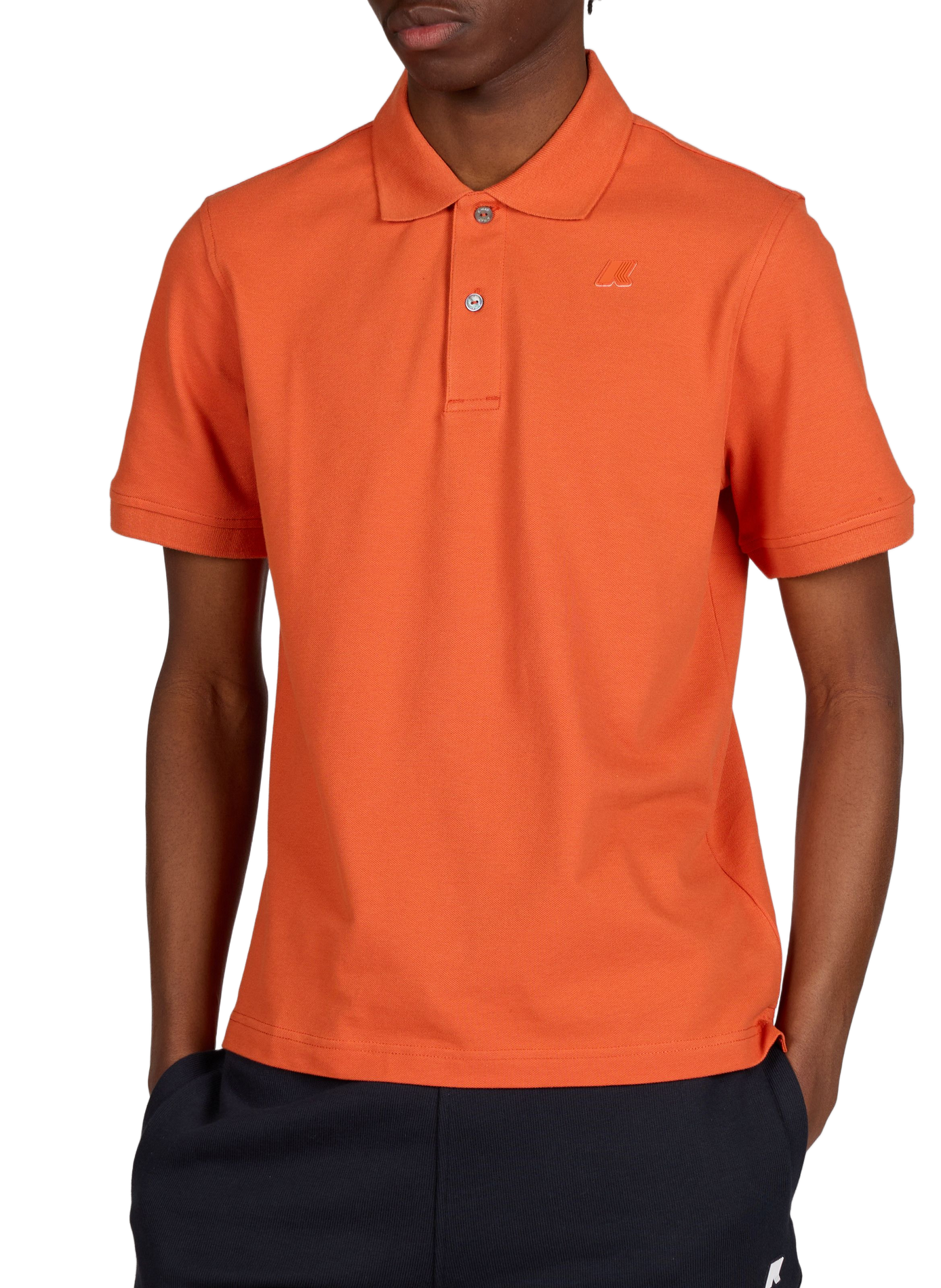 Polo manches courtes en coton mélangé K-WAY Orange