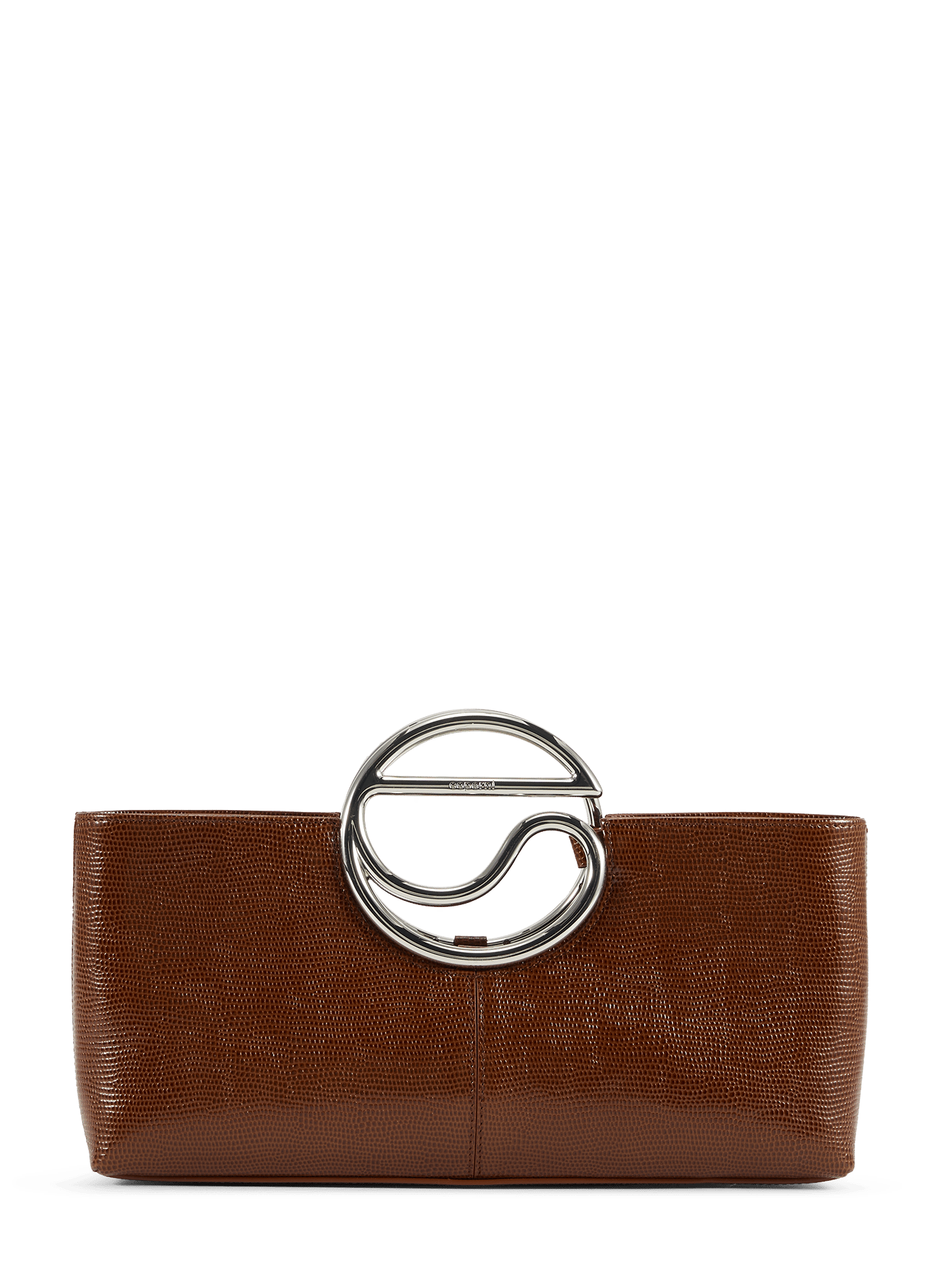 Lizard leather handbag COPERNI Brown