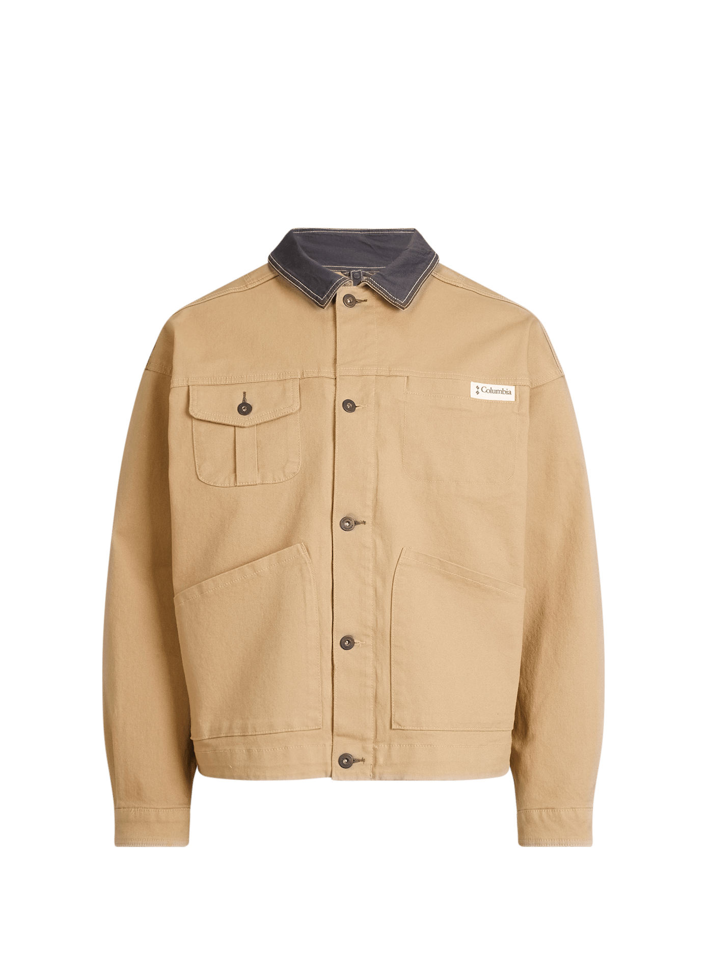 Veste denim Acker Rock à col contrastant COLUMBIA Beige