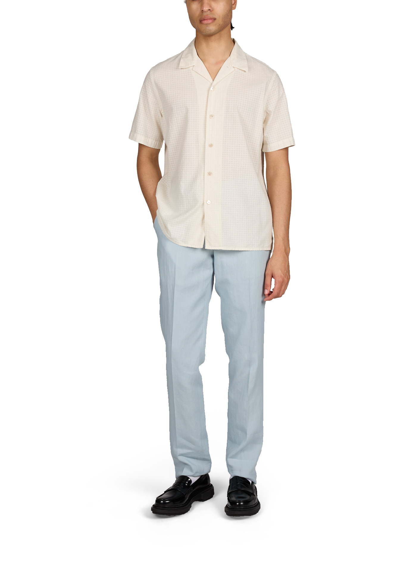 Straight embroidered cotton shirt PAUL SMITH White