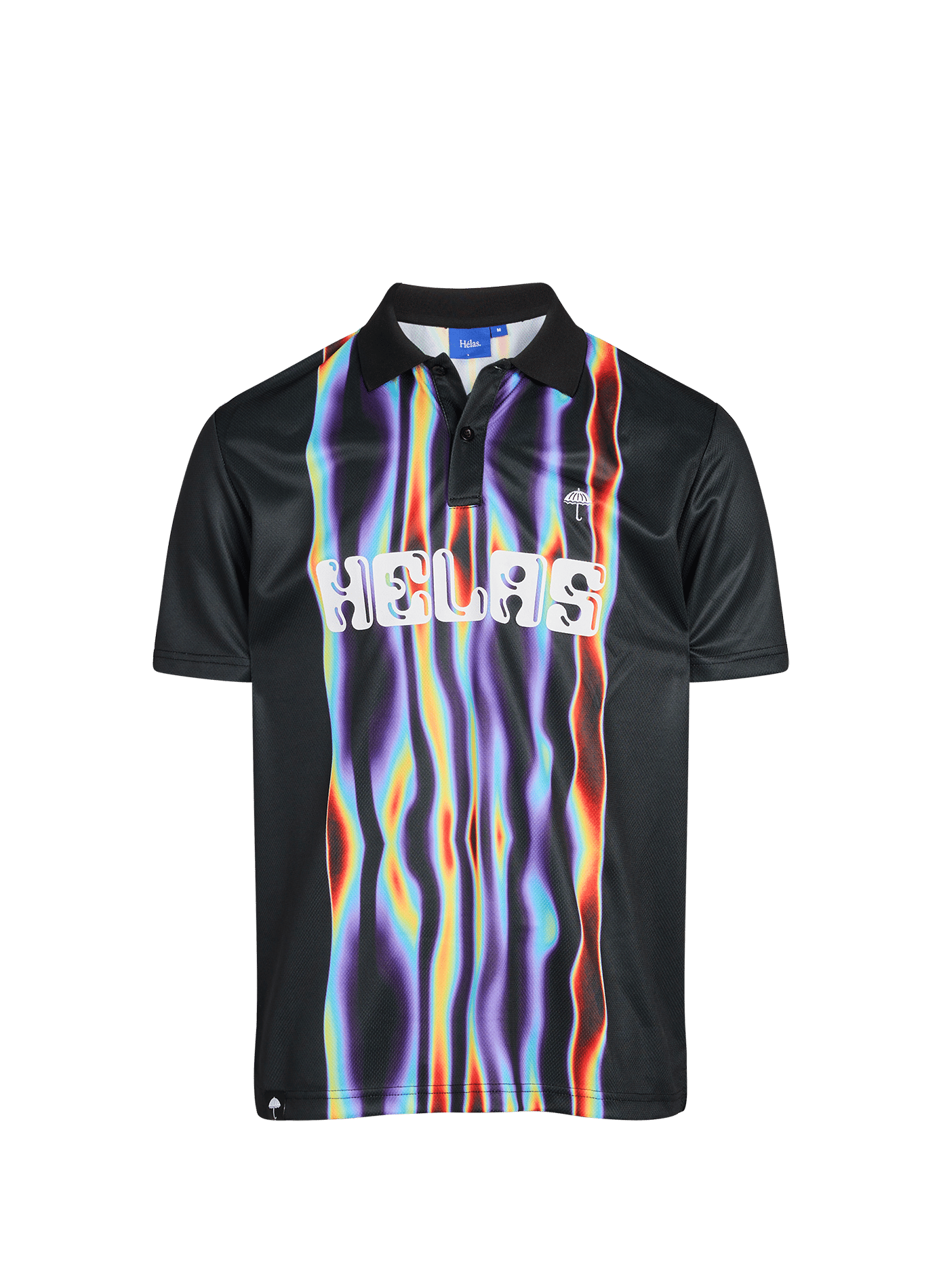 Short-sleeved polo shirt with logo HELAS CAPS Black