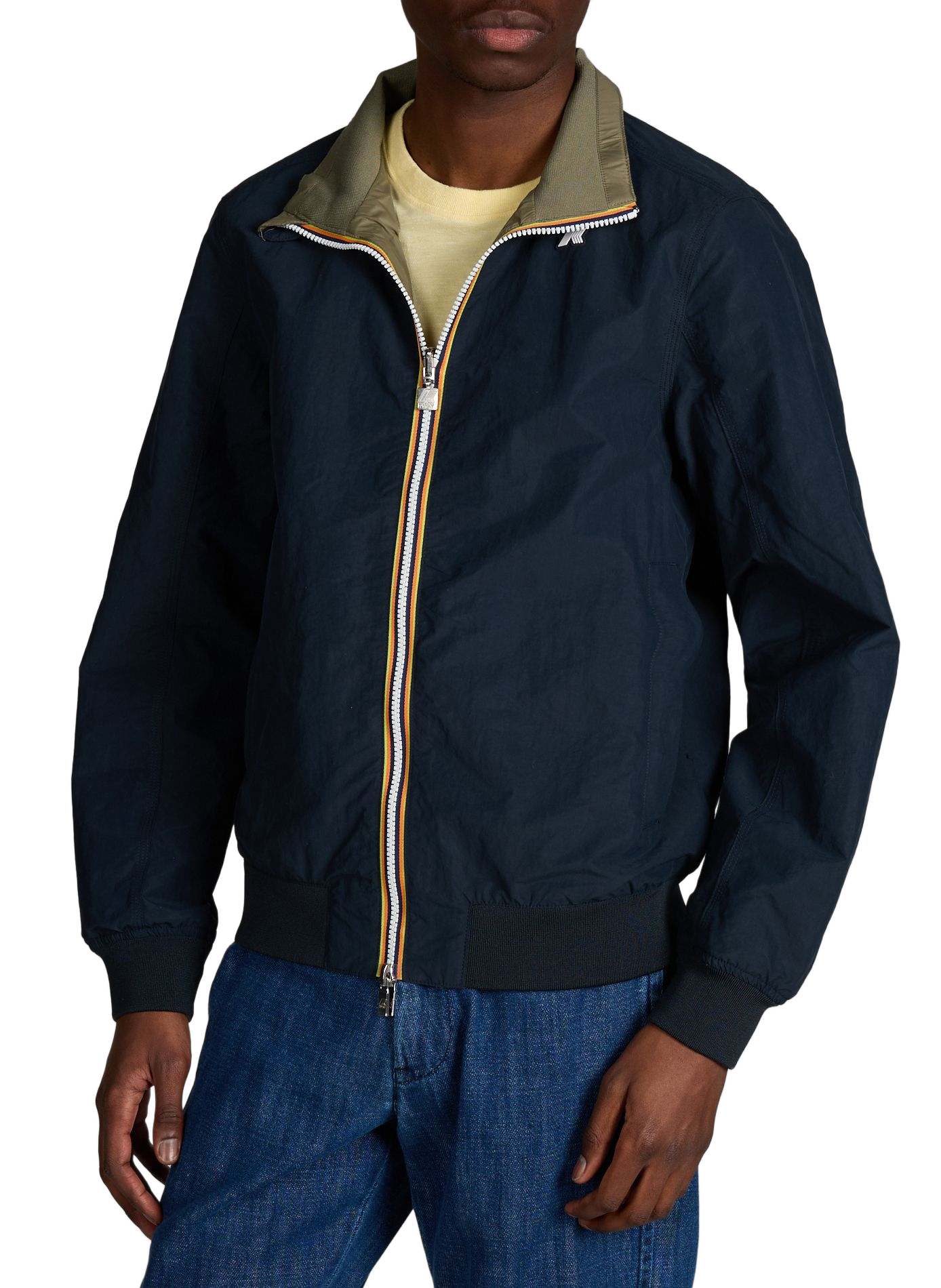 Blouson réversible en coton mélangé K-WAY Bleu