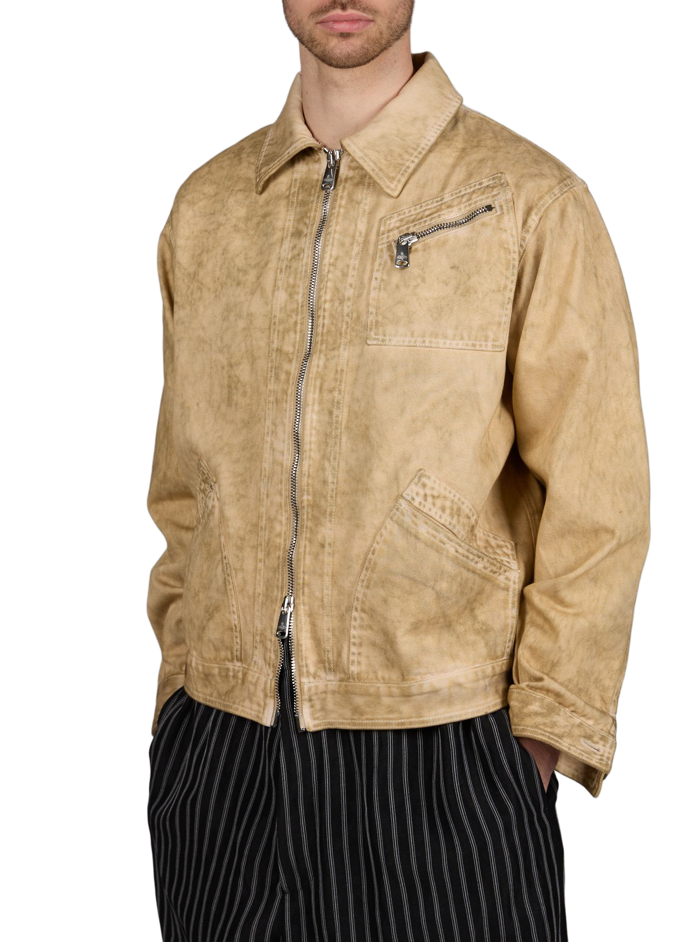 Denim jacket by Piranha in cotton VIVIENNE WESTWOOD Beige