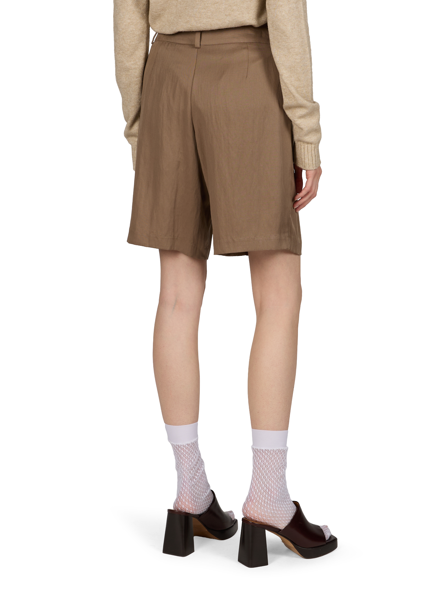 Short taille mi-haute Vialyna Marron