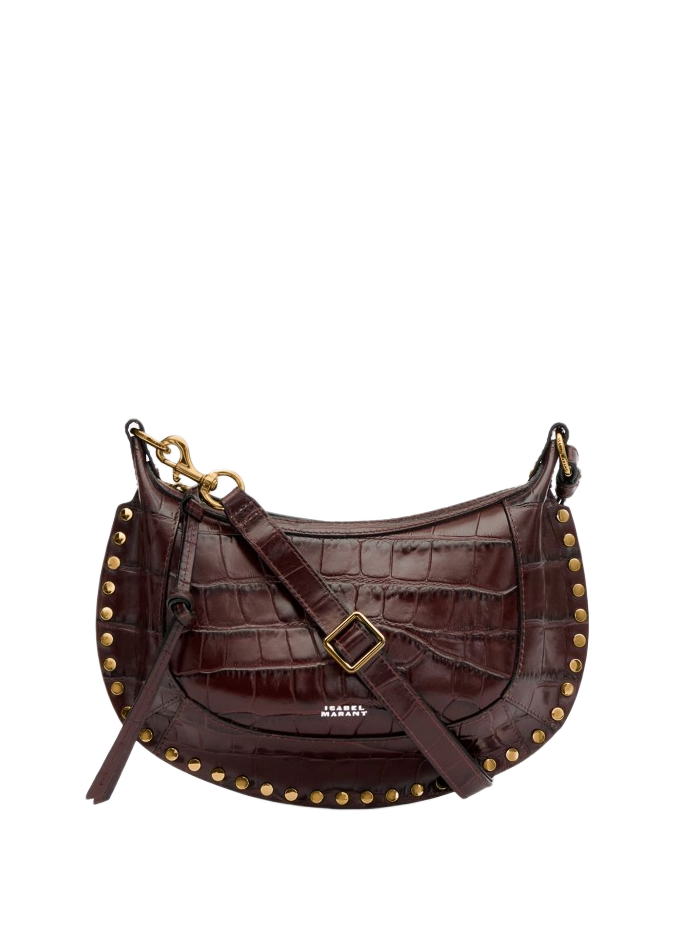 Oskan Moon crocodile effect leather handbag ISABEL MARANT Red