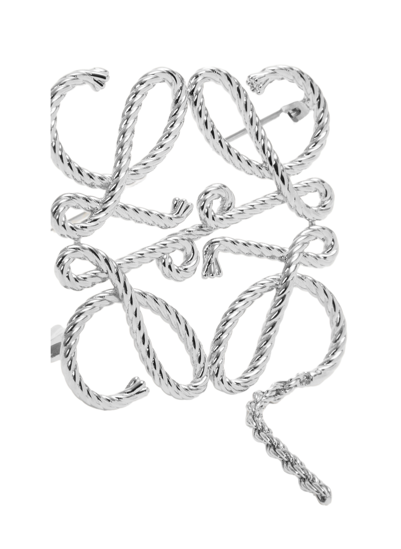 Broche Anagram texturée LOEWE Argent